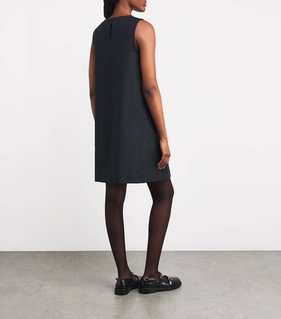 Cotton-Linen Mini Dress BLACK Image 4