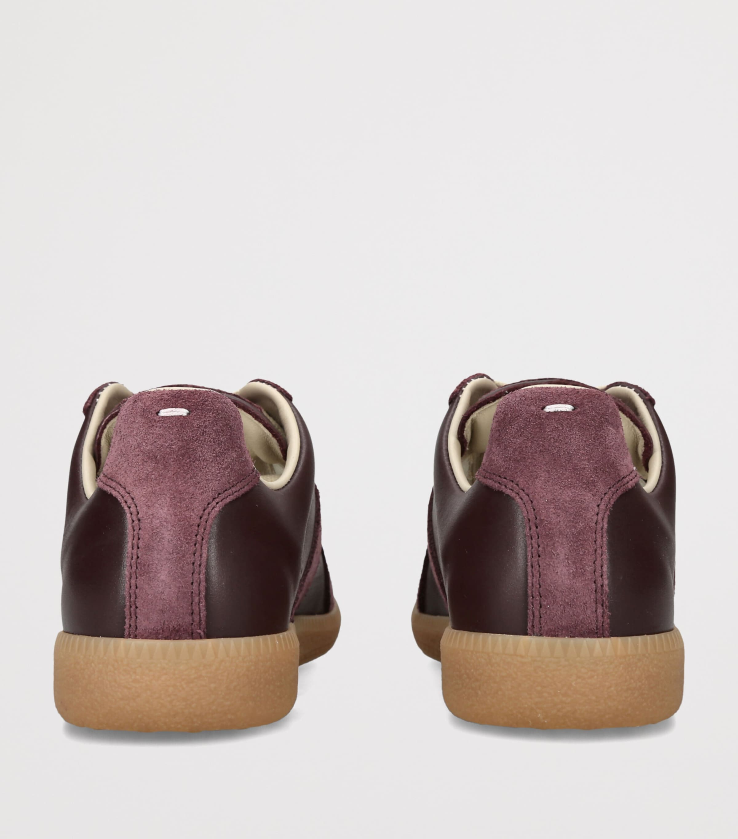 Maison Margiela Leather Replica Sneakers Wine Comb Image 2