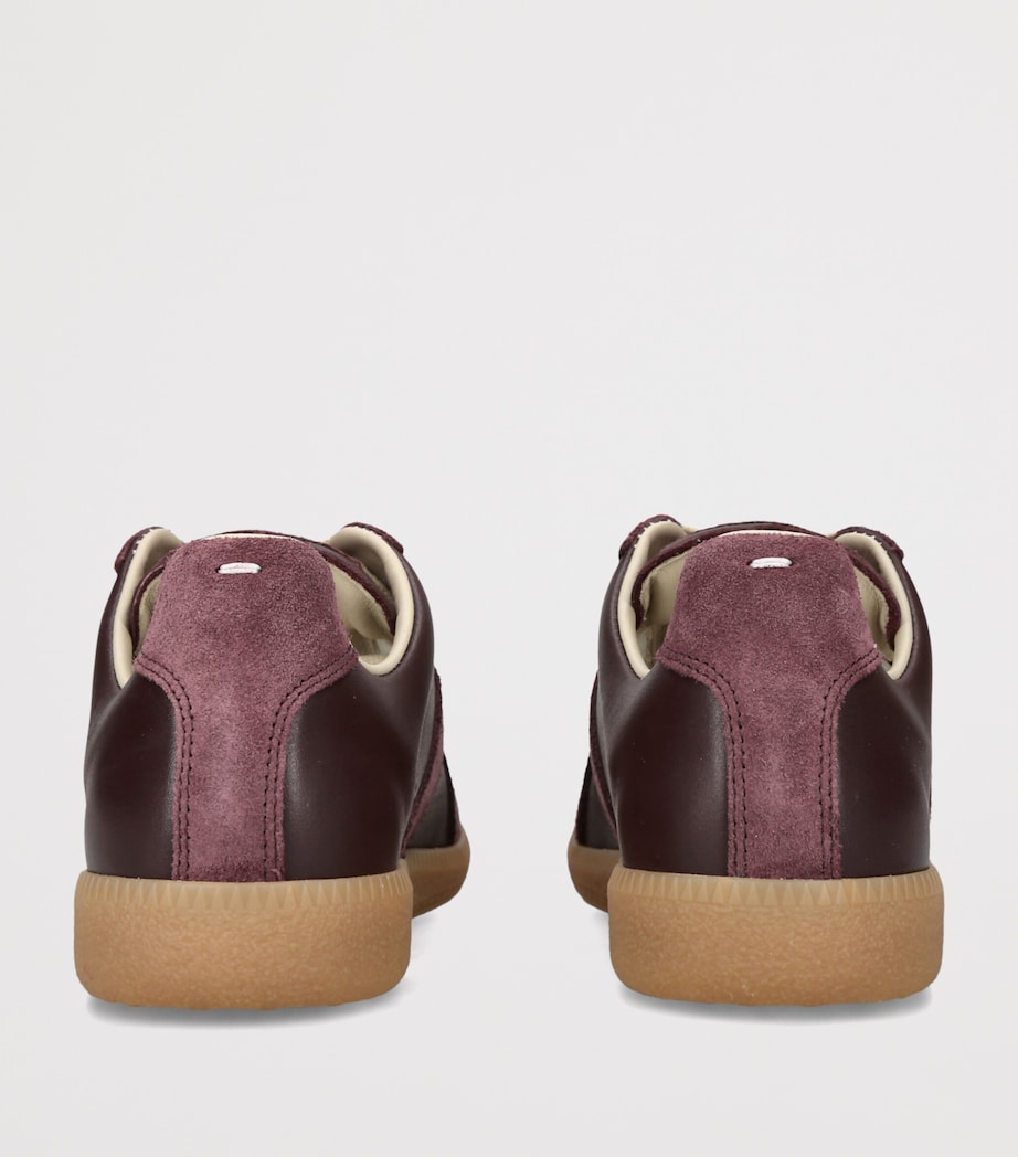 Maison Margiela Leather Replica Sneakers Wine Comb Image 2