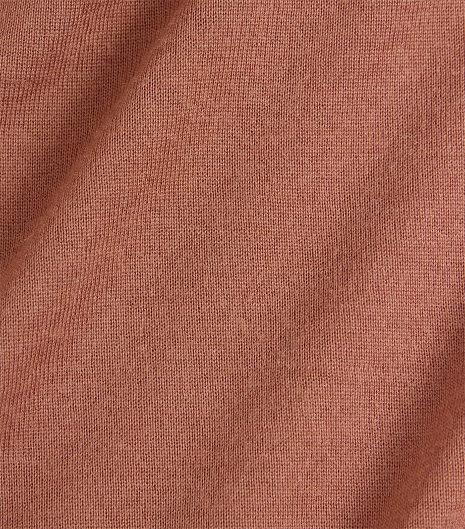 Colombo Womens Cashmere High-Neck Sweater Brick Image 6