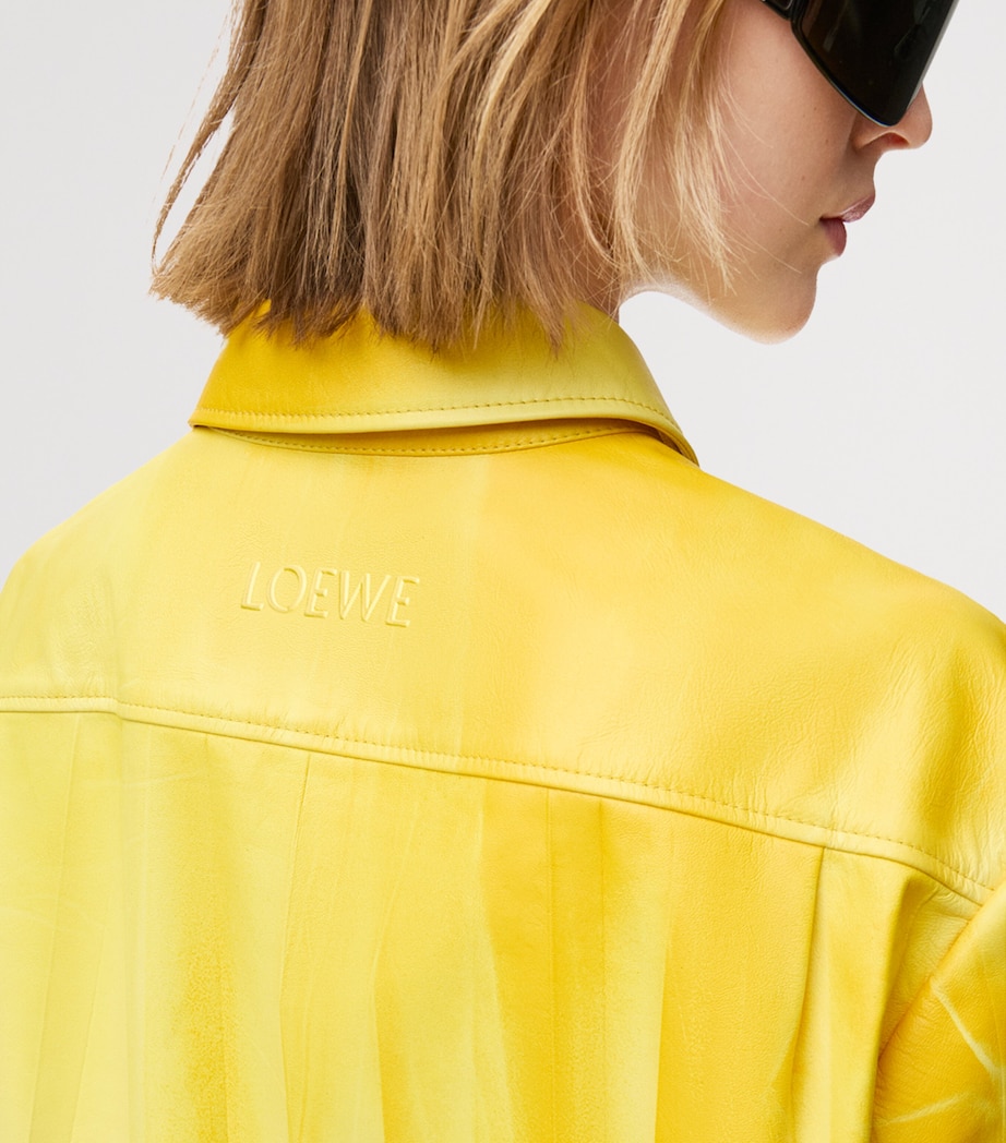 LOEWE Womens Lambskin Dyed Shirt Yellow Image 5