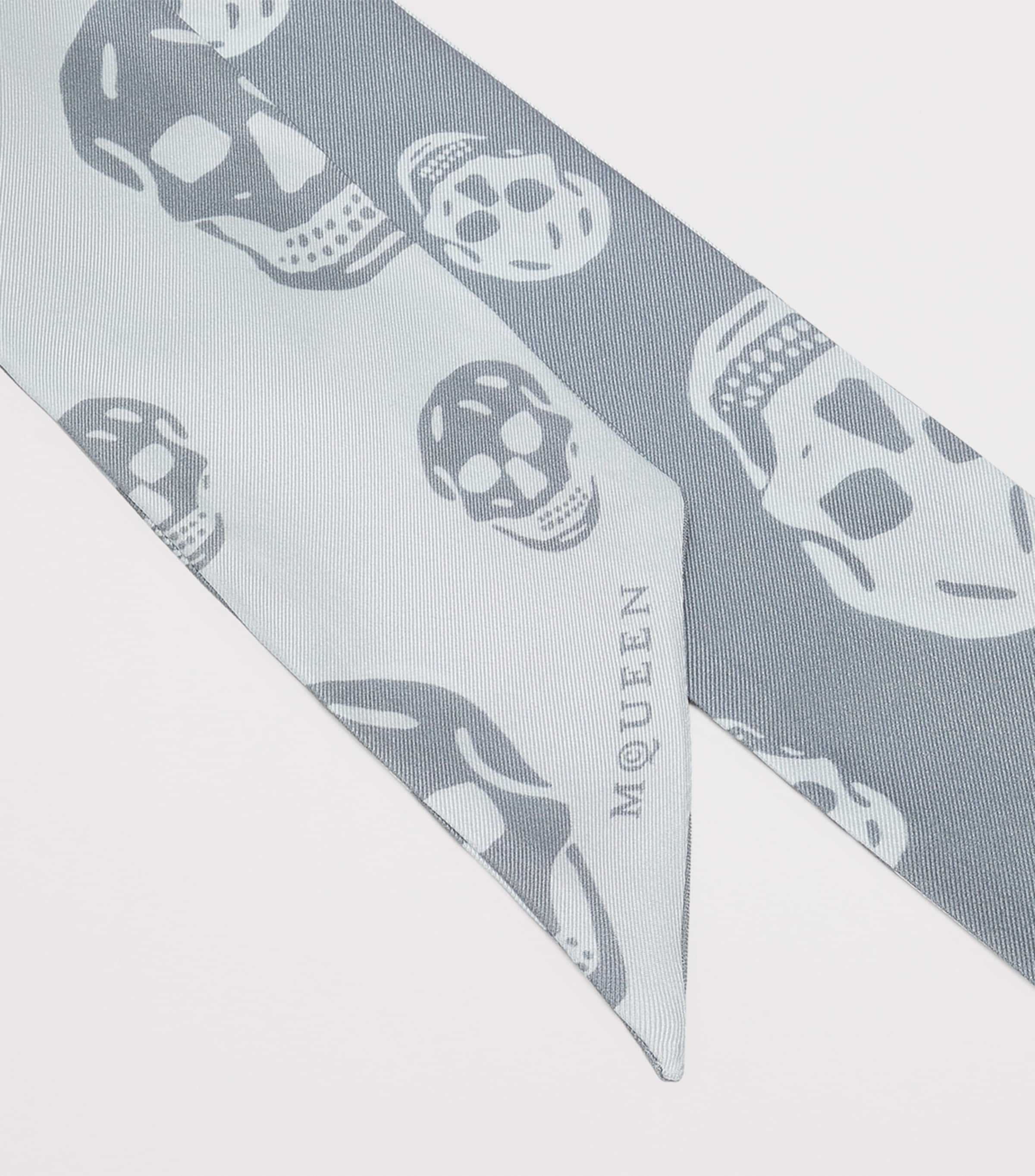 McQueen Silk Skull Skinny Scarf Image 2