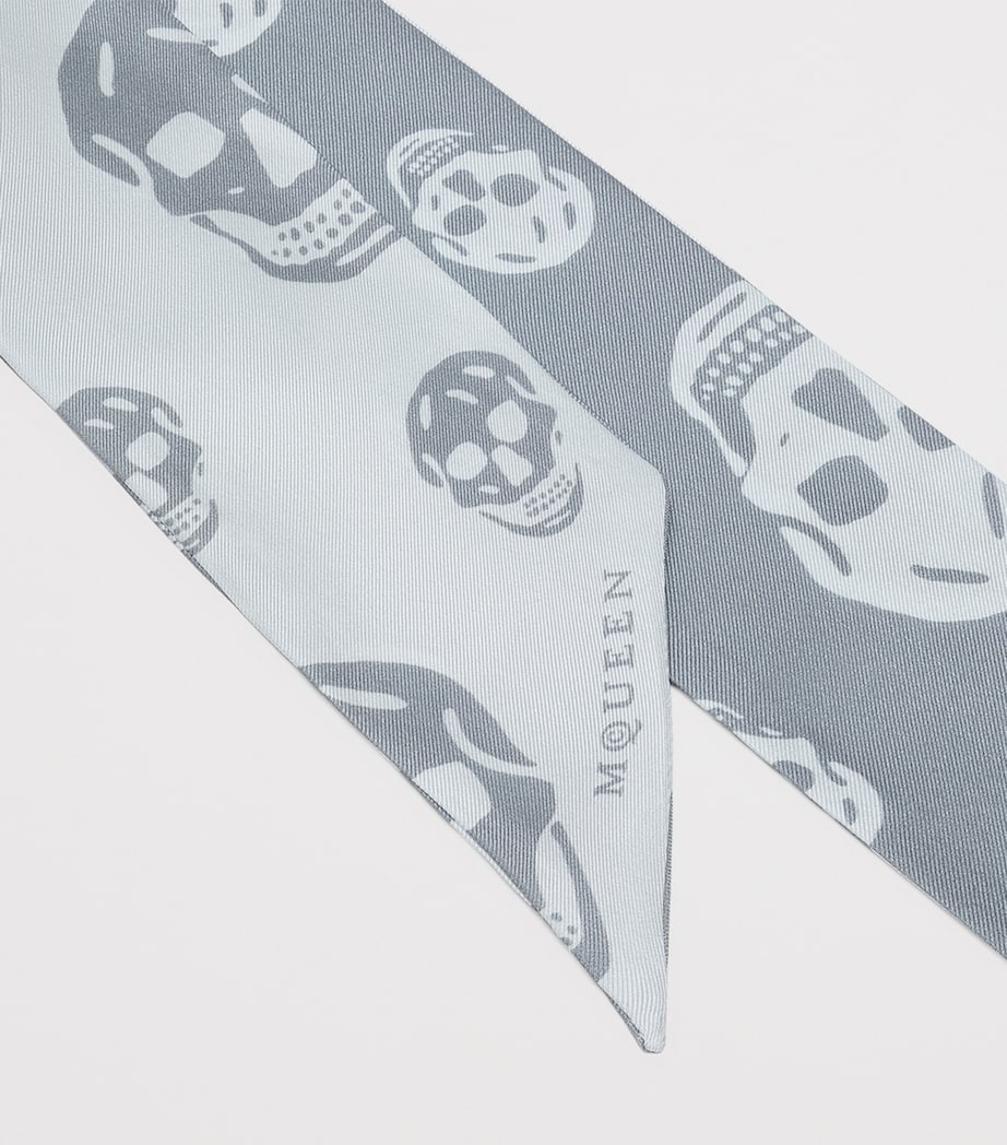 McQueen Silk Skull Skinny Scarf Image 2