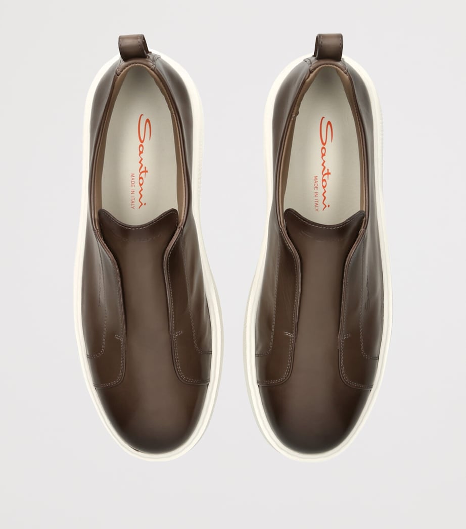 Leather Clean Icon Sneakers GREY Image 4