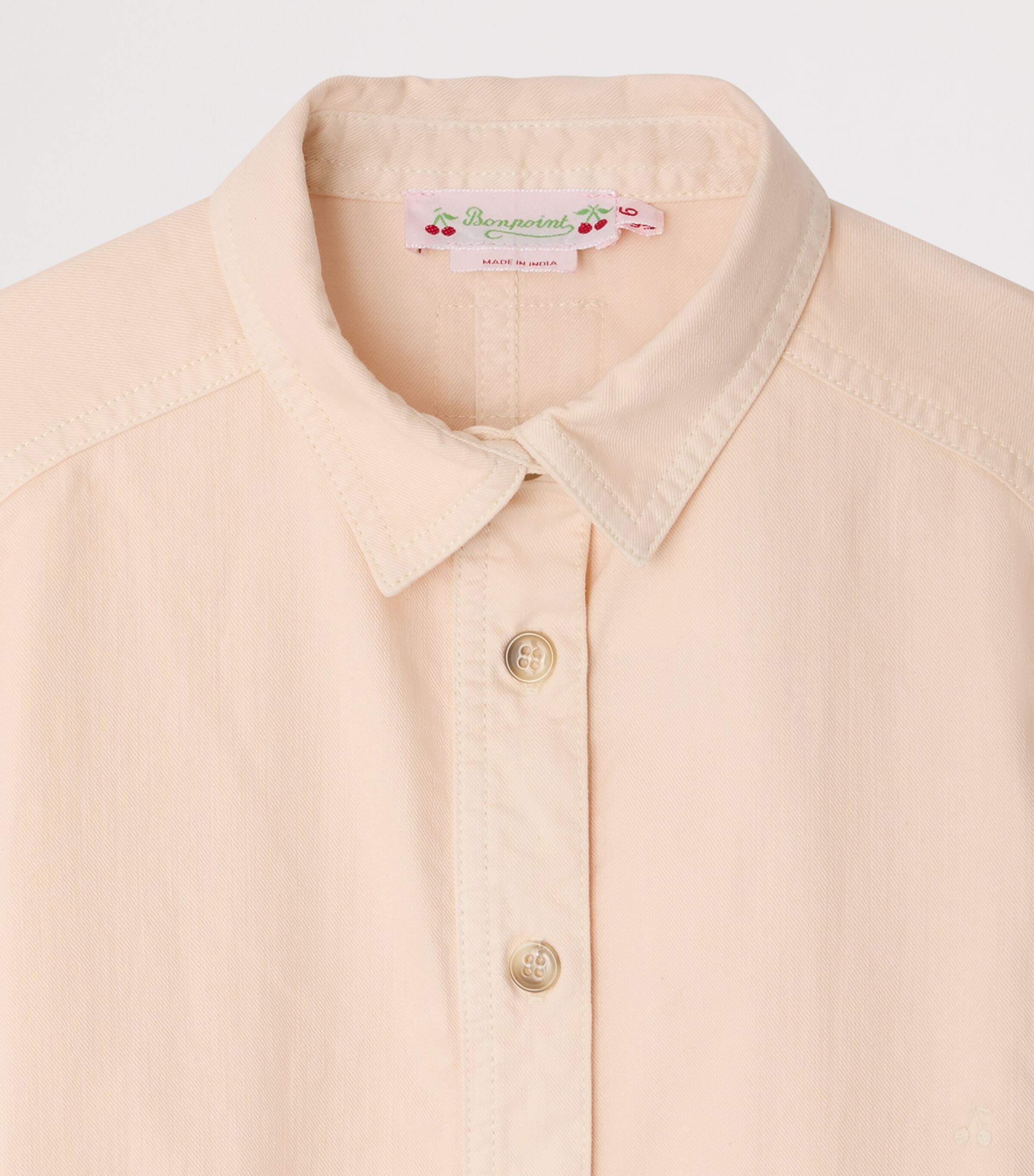 Bonpoint Lauriane Denim Dress (10-14 Years) Rose Poudre Image 3