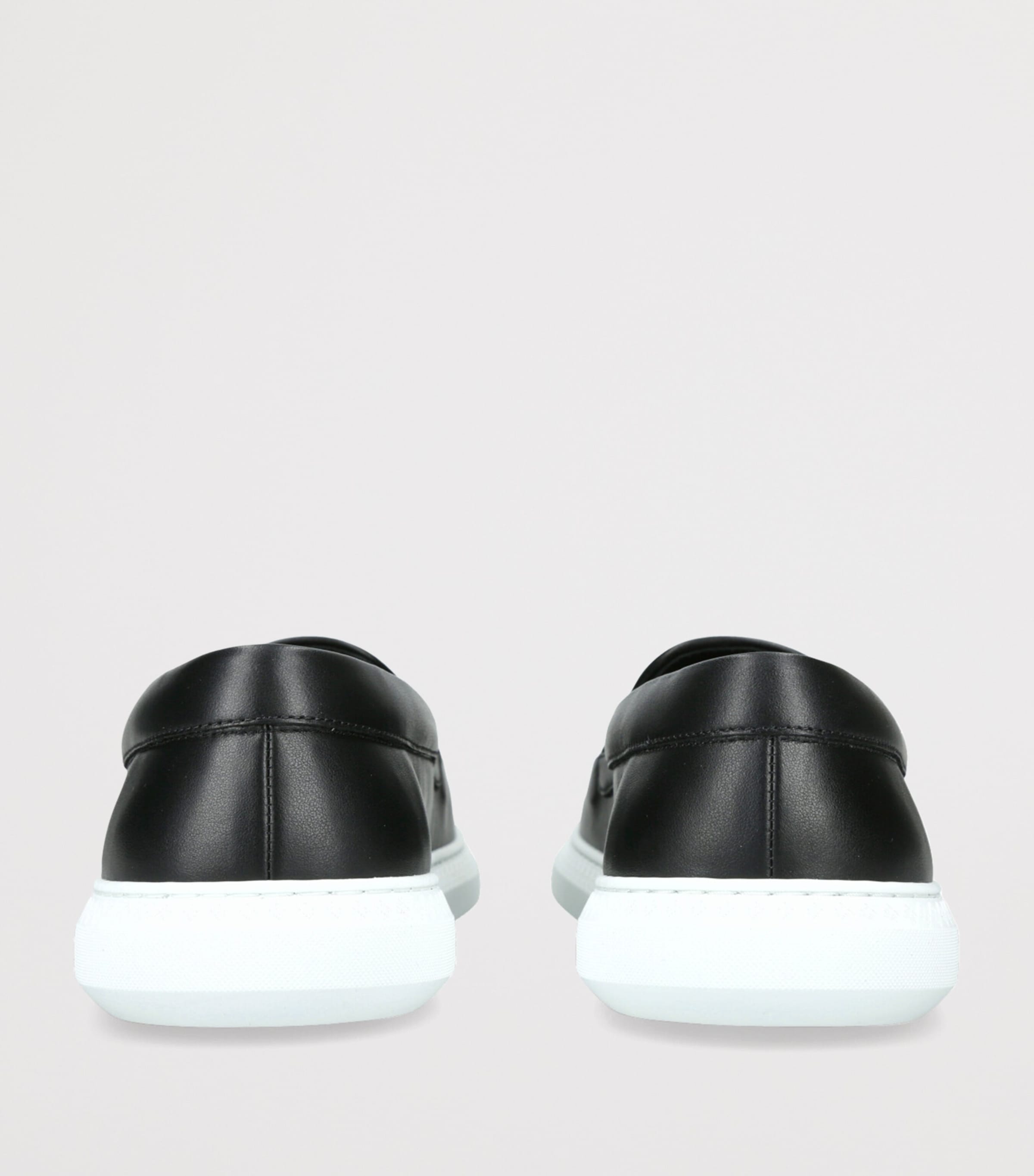 Leather-Suede G Set Slip-On Loafers BLACK Image 2