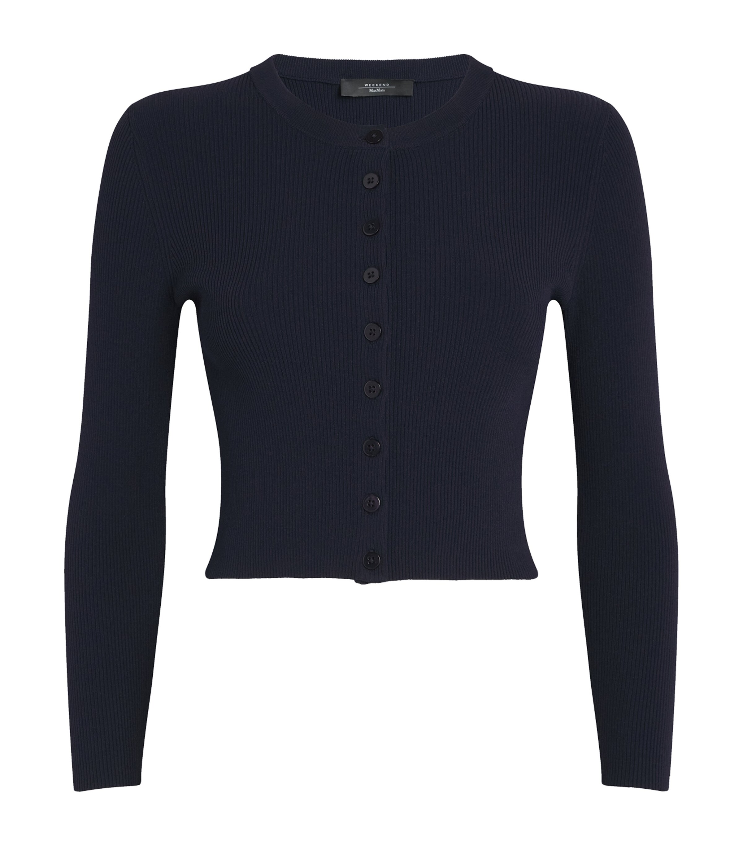 Weekend Max Mara Rib-Knit Cropped Cardigan | Women Clothing | Knitwear | Cardigans | Designers | Weekend Max Mara