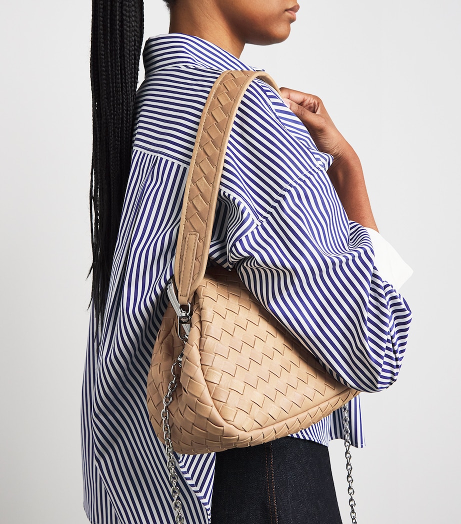 Medium Woven Leather Pasticcino Clutch Bag HAZELNUT BROWN Image 5