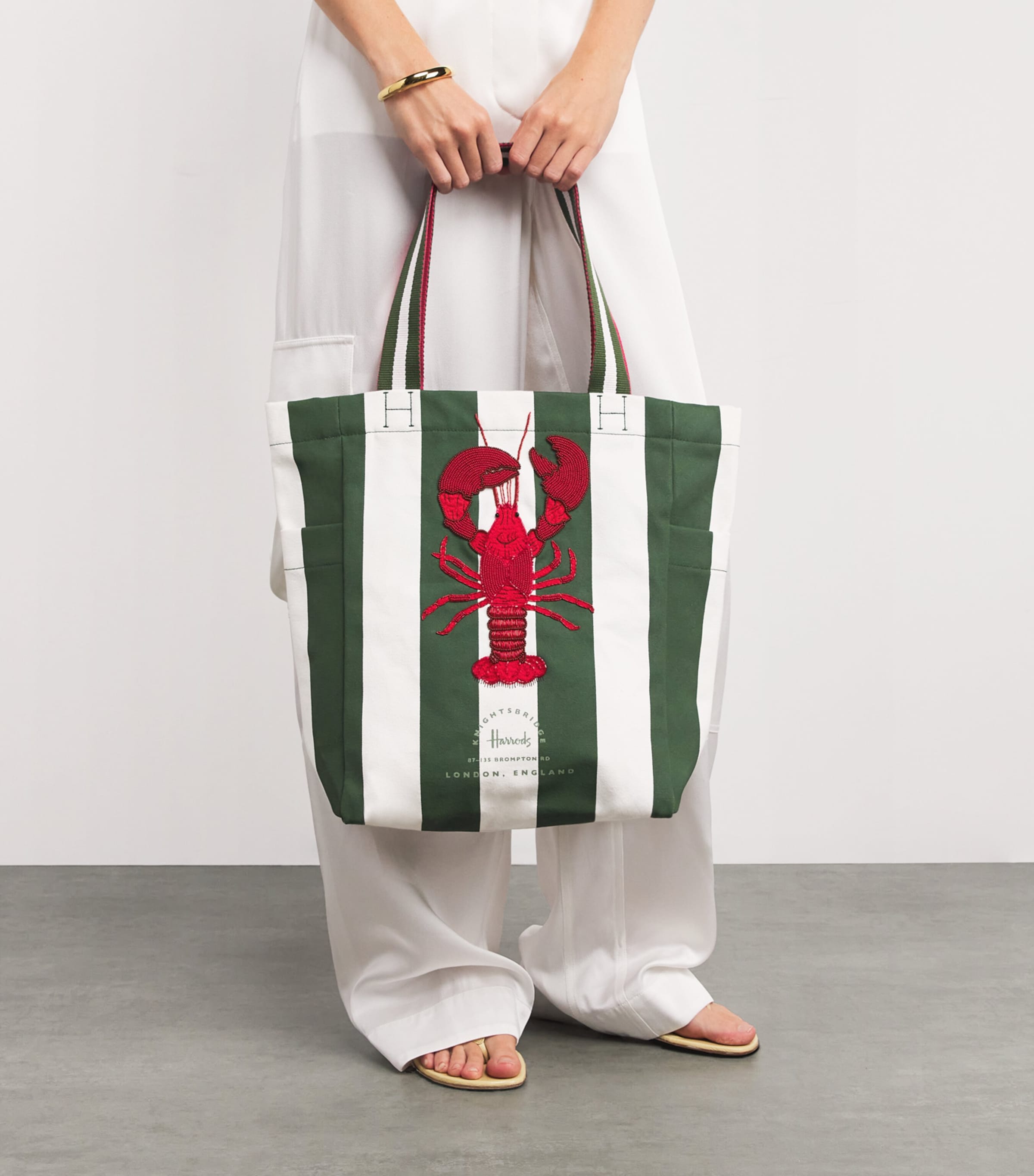Harrods Embellished Lobster Tote Bag Image 4