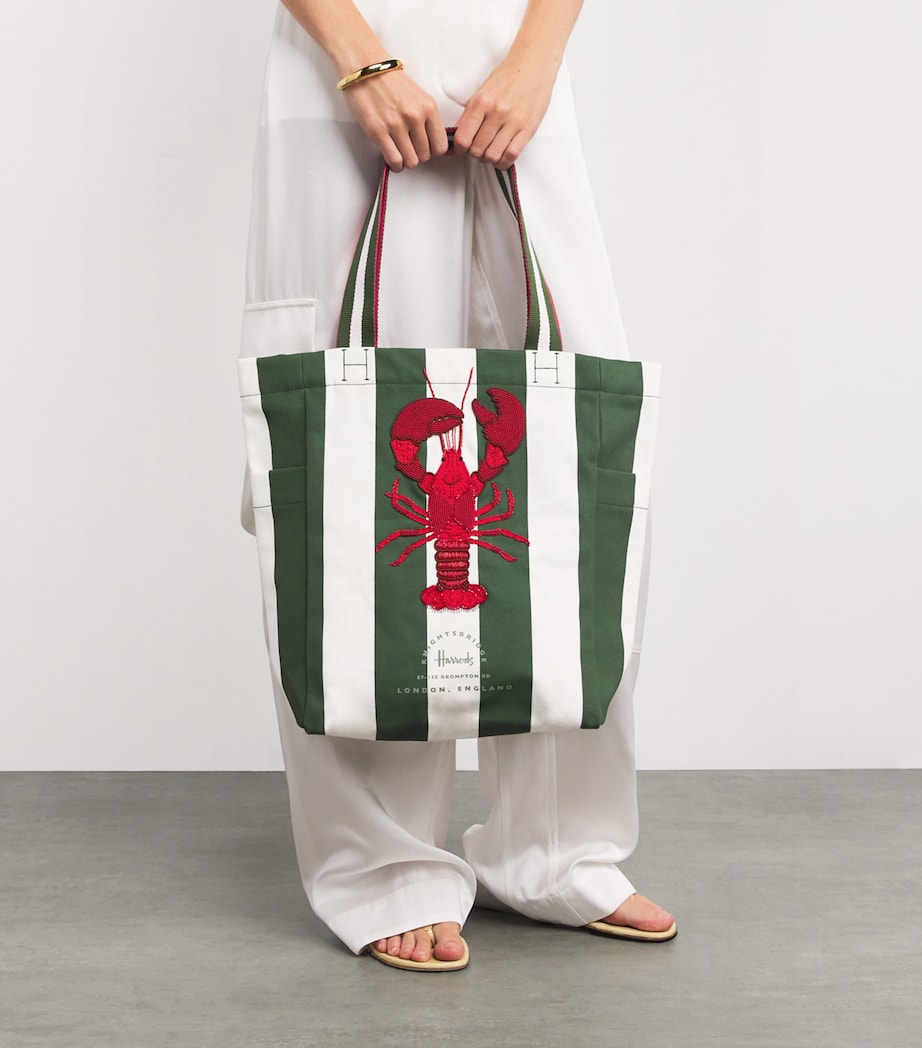 Harrods Embellished Lobster Tote Bag Image 4