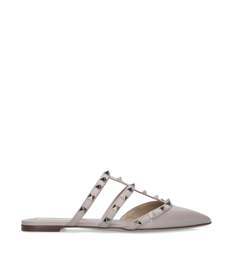 Valentino Garavani Patent Leather Rockstud Mules Pale Pink Image 3