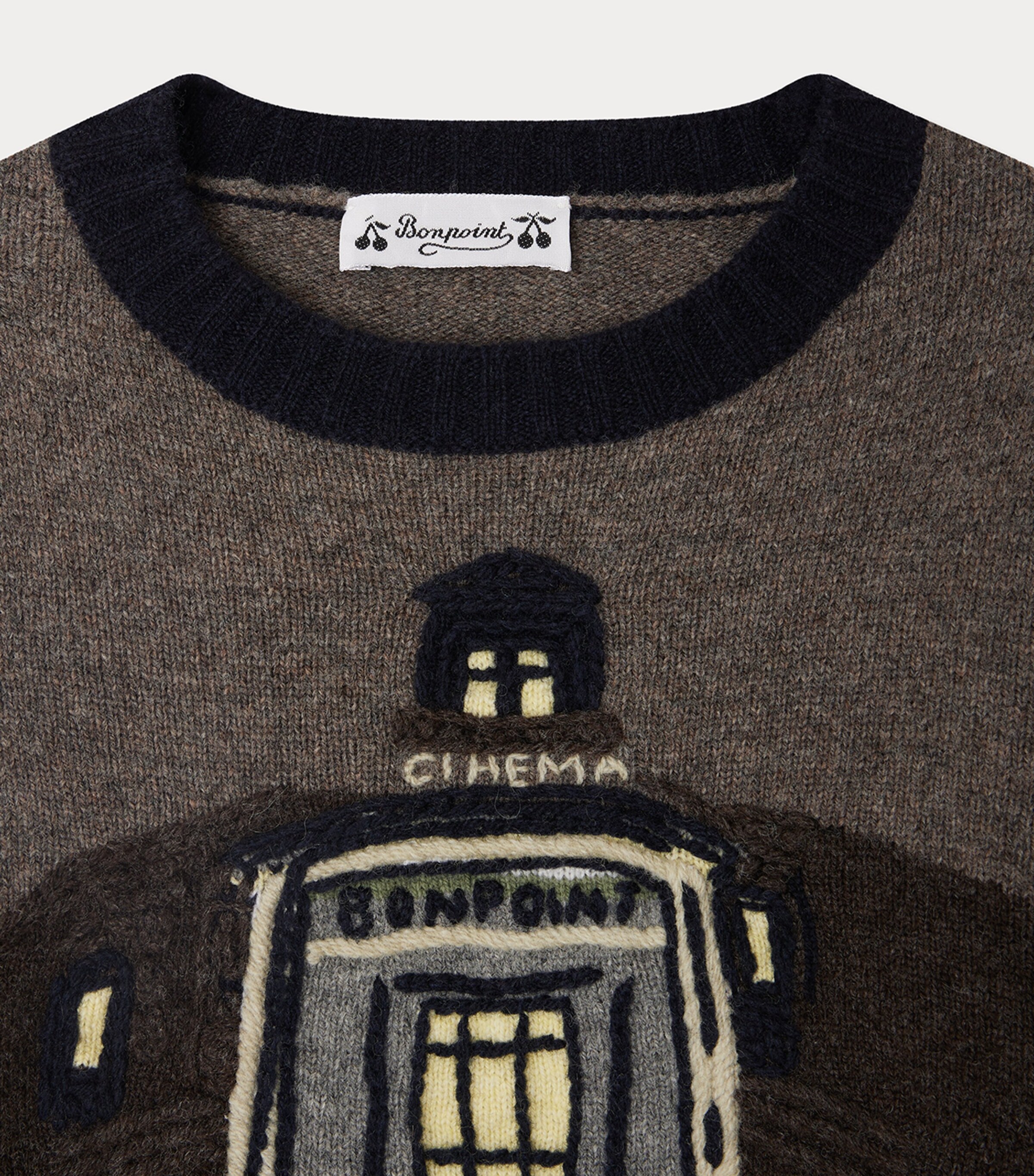 Wool Jacquard Jean Sweater (4-8 Years) BLEU NUIT Image 3