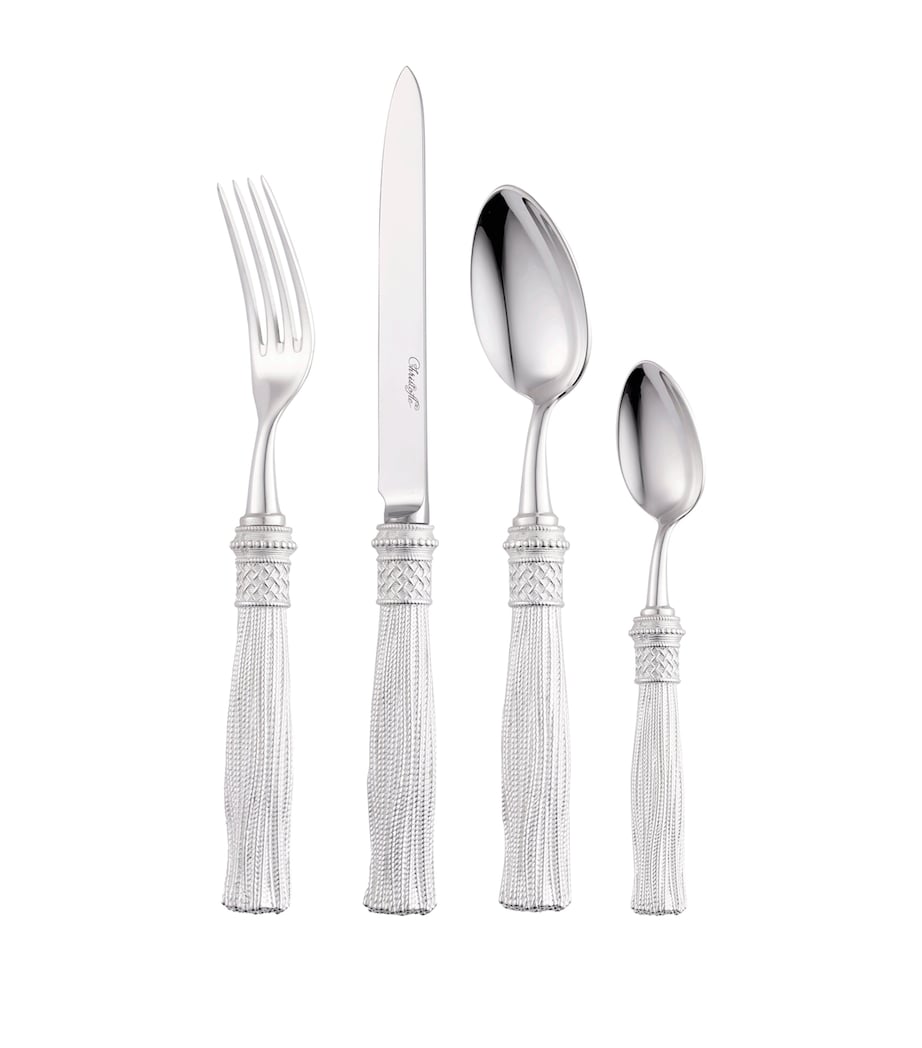 Christofle Pompon Silver-Plated 4-Piece Cutlery Set Silver Image 1