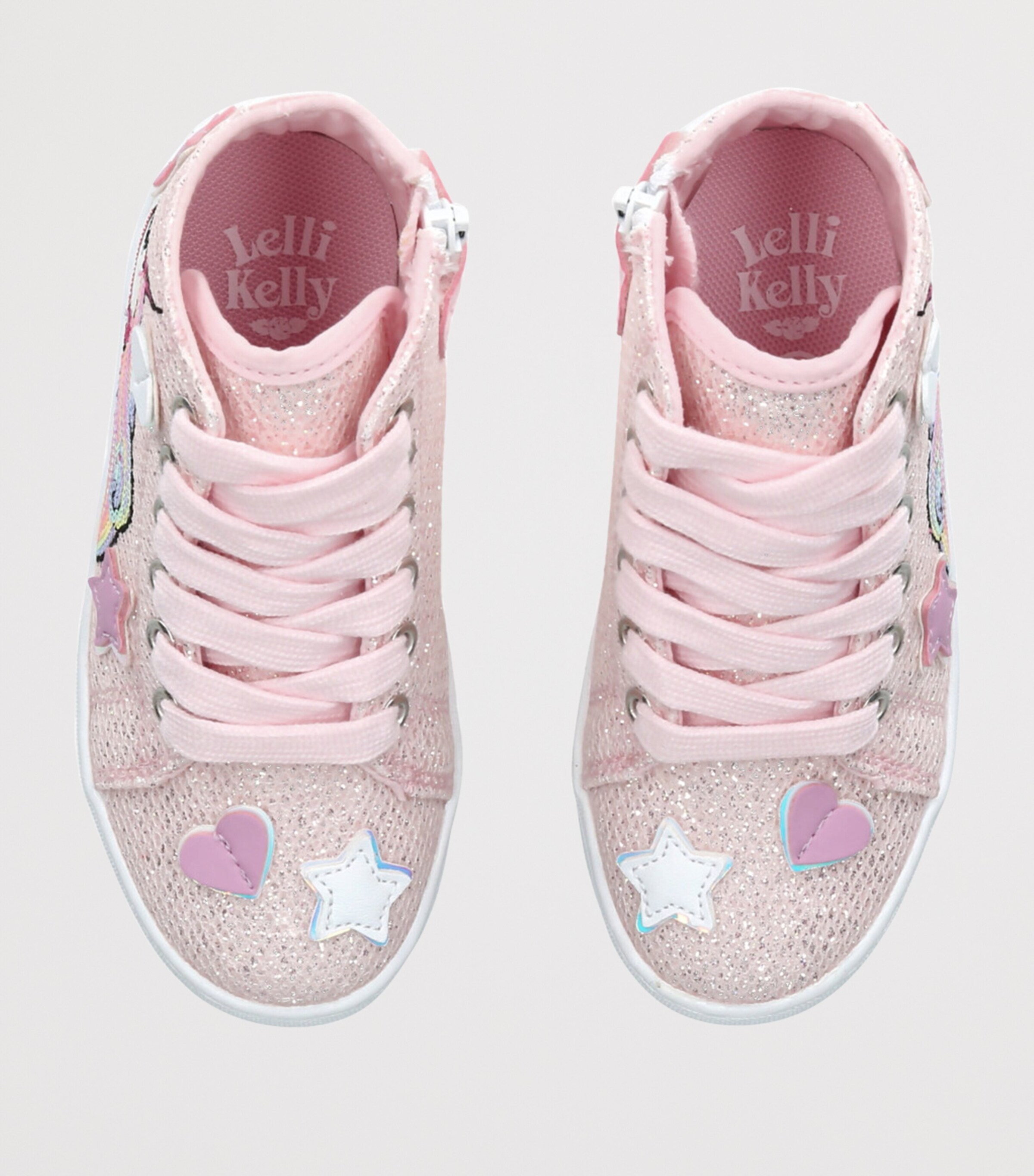 Unicorn Rainbow High-Top Sneakers PINK Image 4