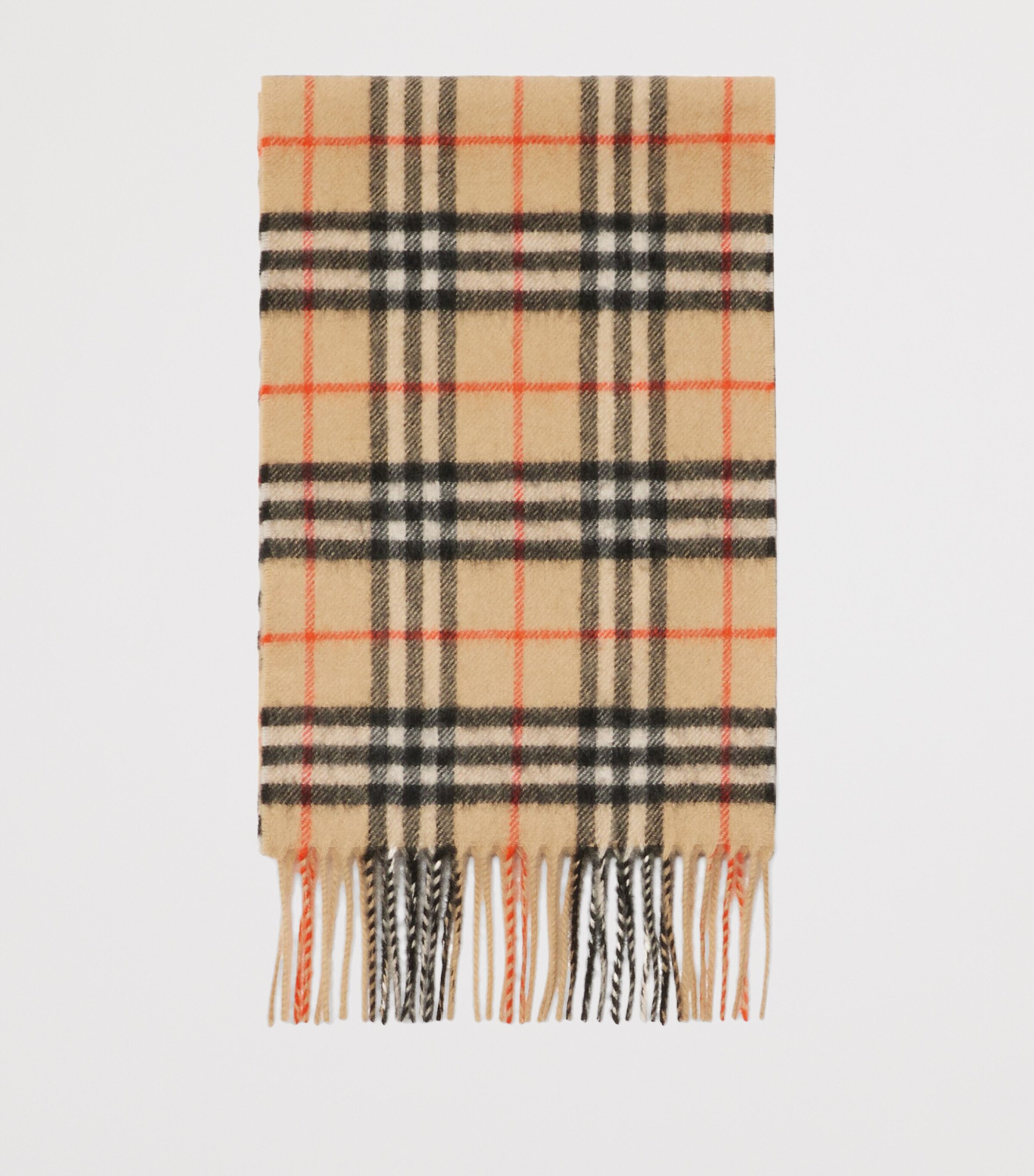 Cashmere Check Scarf SAND IP CHECK Image 2