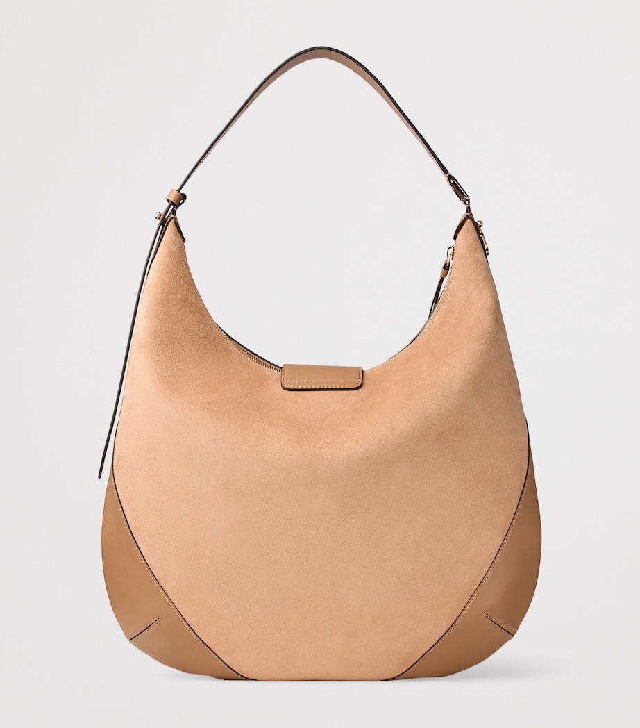 Bar Medium Suede Shoulder Bag TOFFEE/TOFFEE/SHINY Image 3