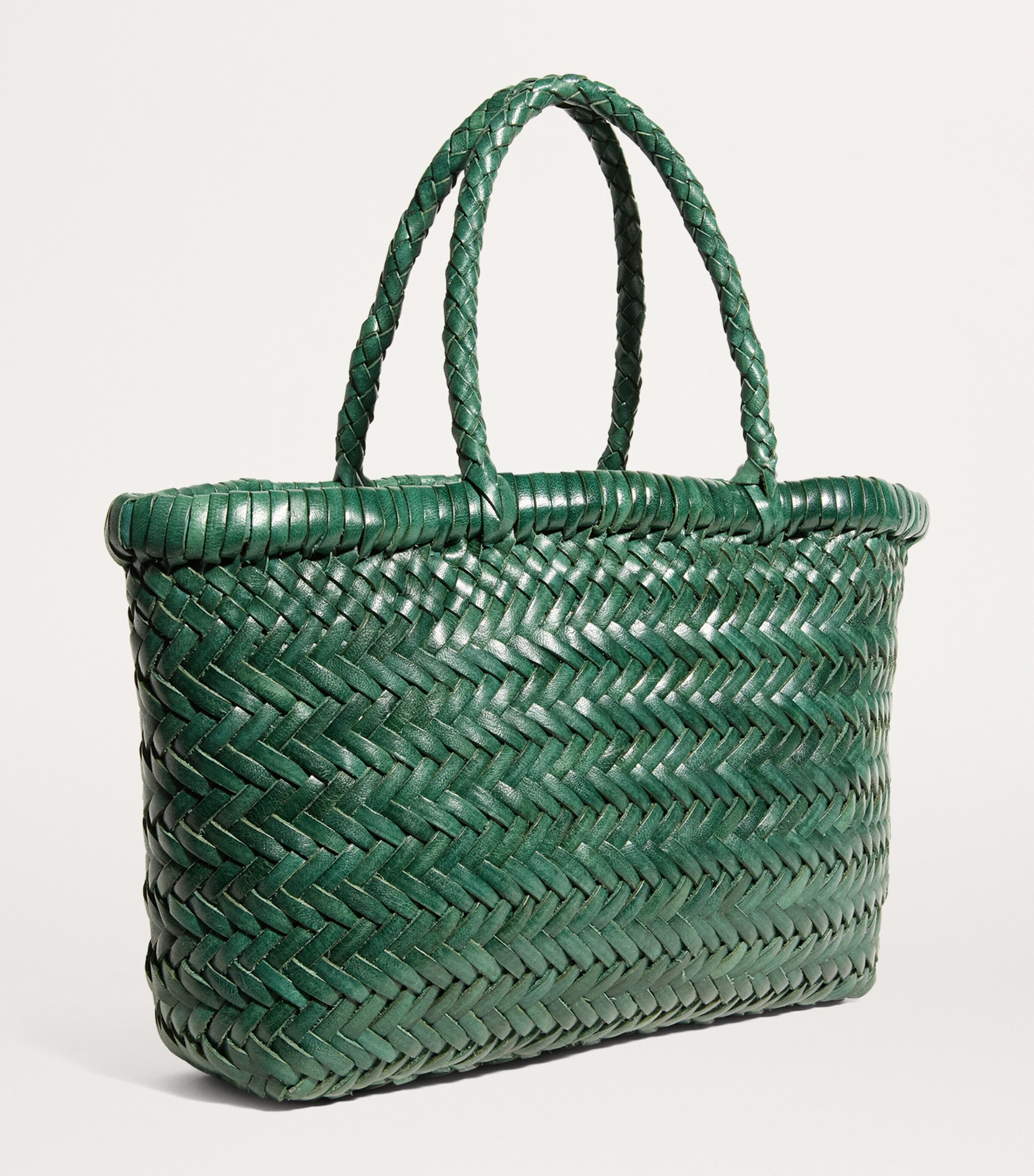 Mini Leather Flat Gora Tote Bag FOREST Image 3