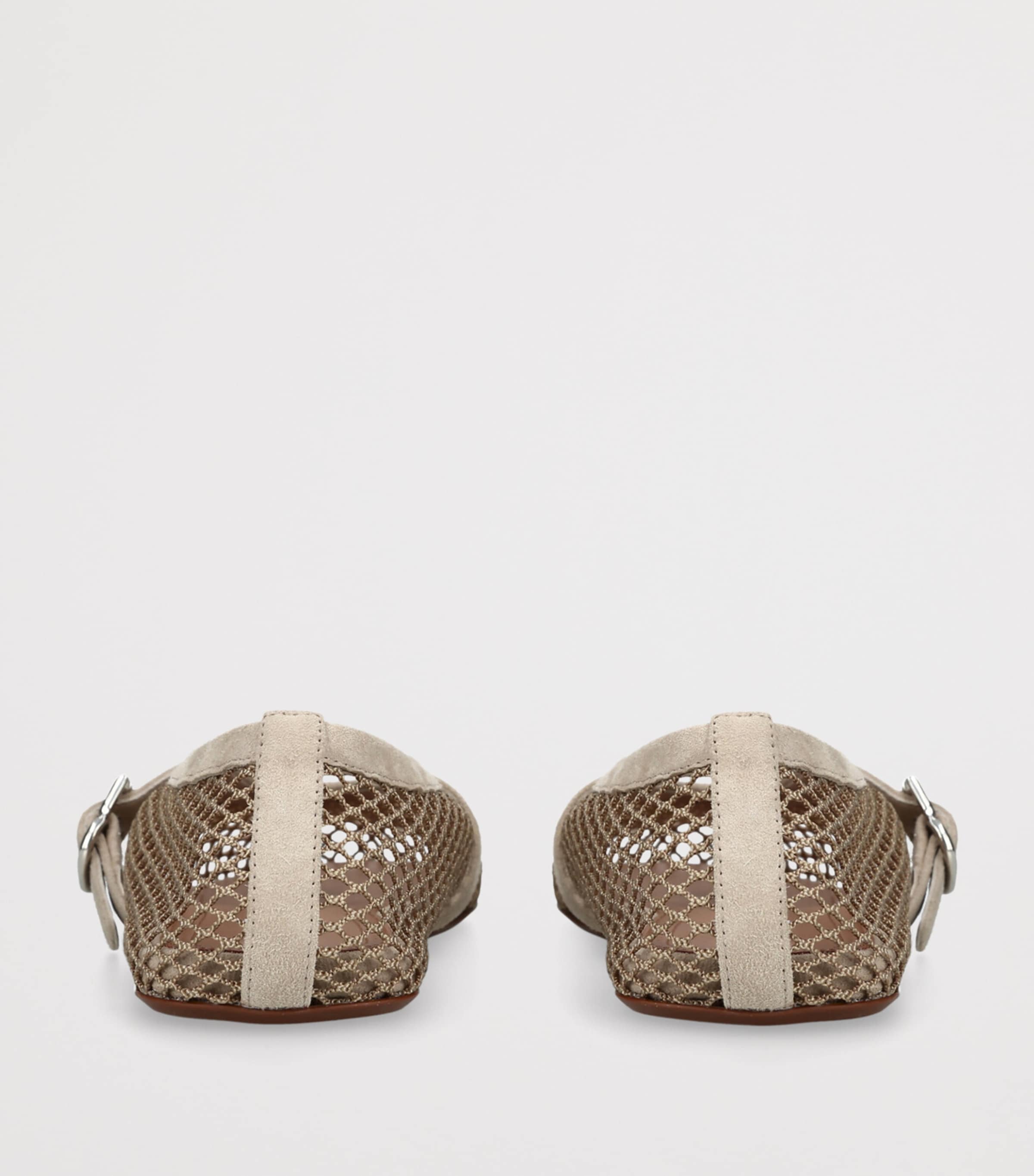 Mesh Ballet Flats BEIGE OTH Image 3