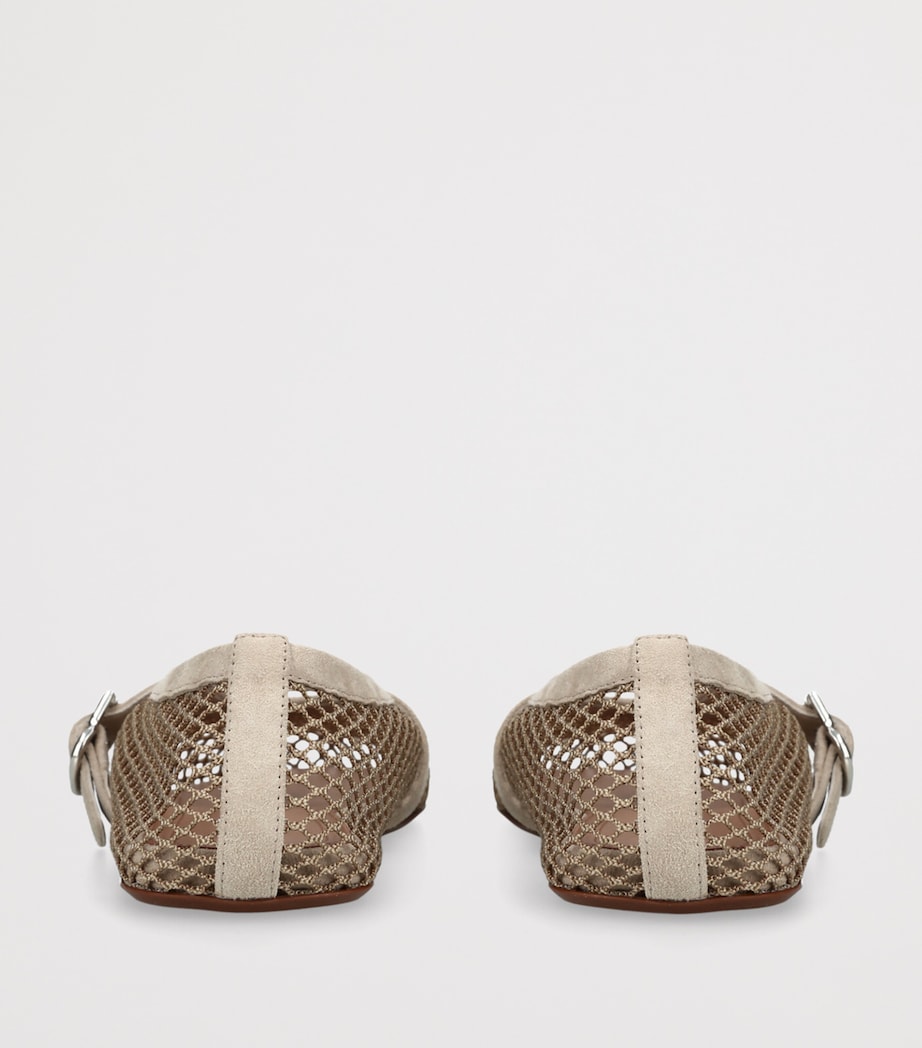 Mesh Ballet Flats BEIGE OTH Image 3