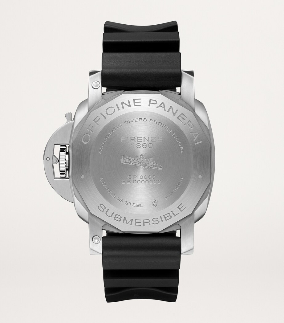 Panerai Stainless Steel and Rubber Submersible Watch 42mm Black Image 8