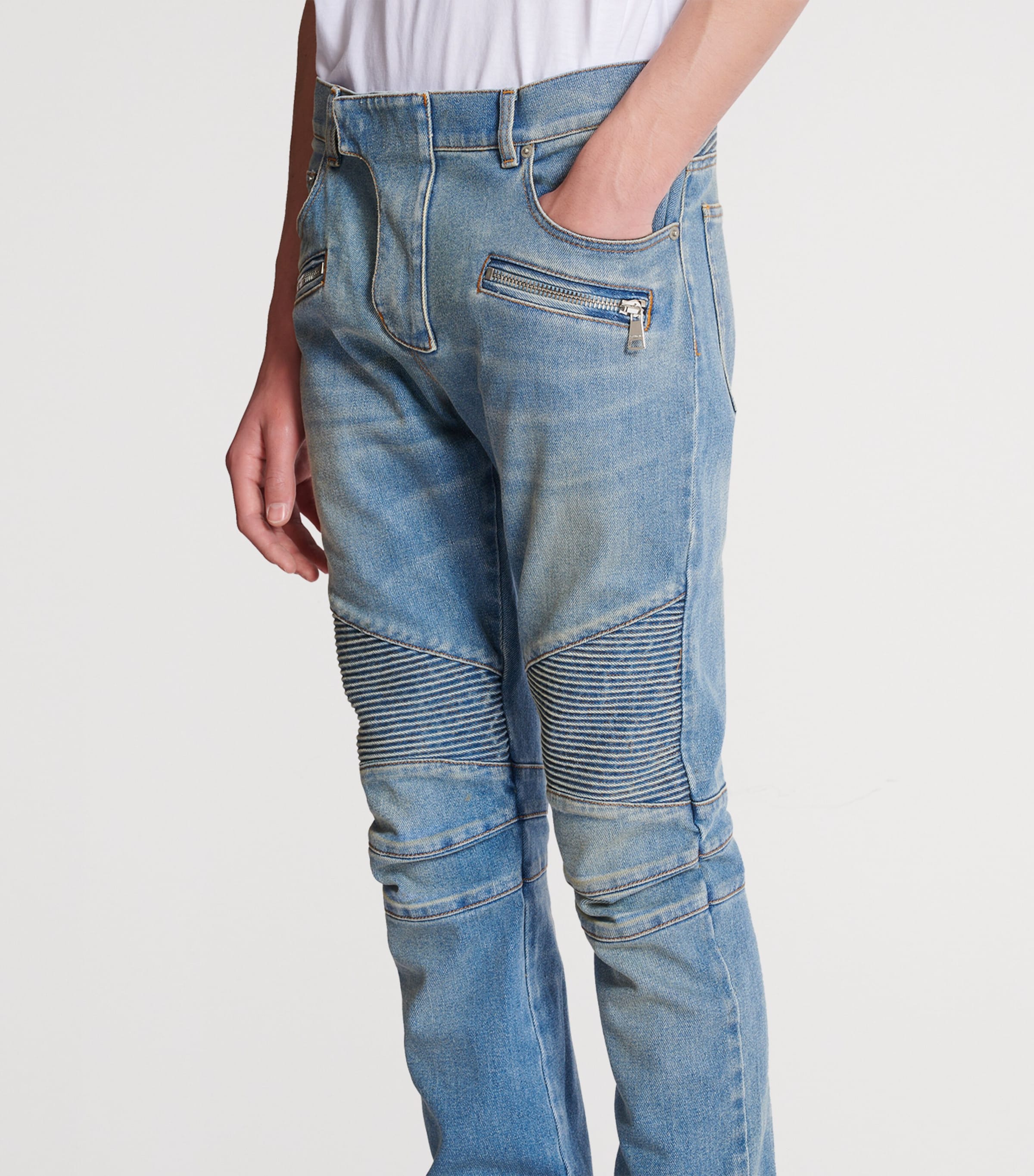 Biker Slim Jeans 6AW BLEU JEAN Image 2