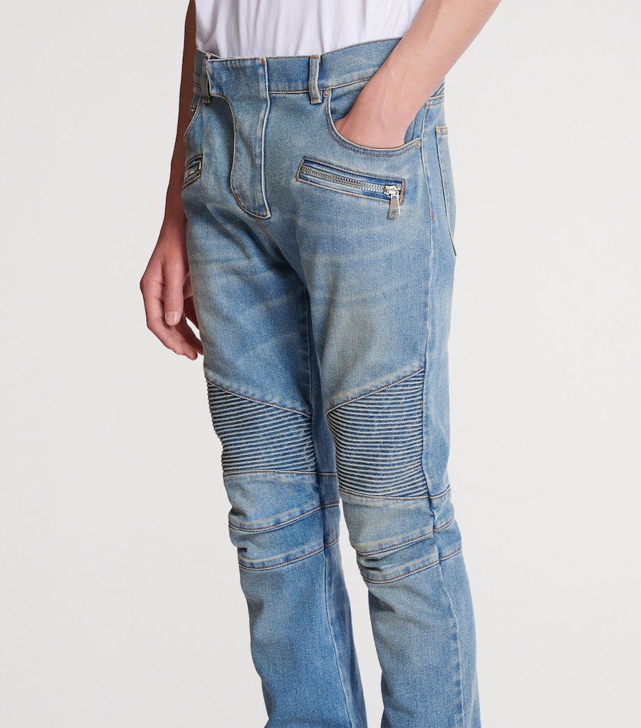 Biker Slim Jeans 6AW BLEU JEAN Image 2