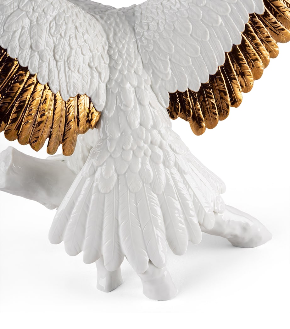 Porcelain Freedom Eagle Figure WHITE & COPPER Image 7