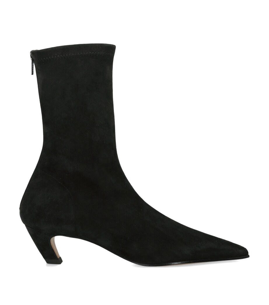 Khaite Suede Arizona Ankle Boots 40 Black Image 1