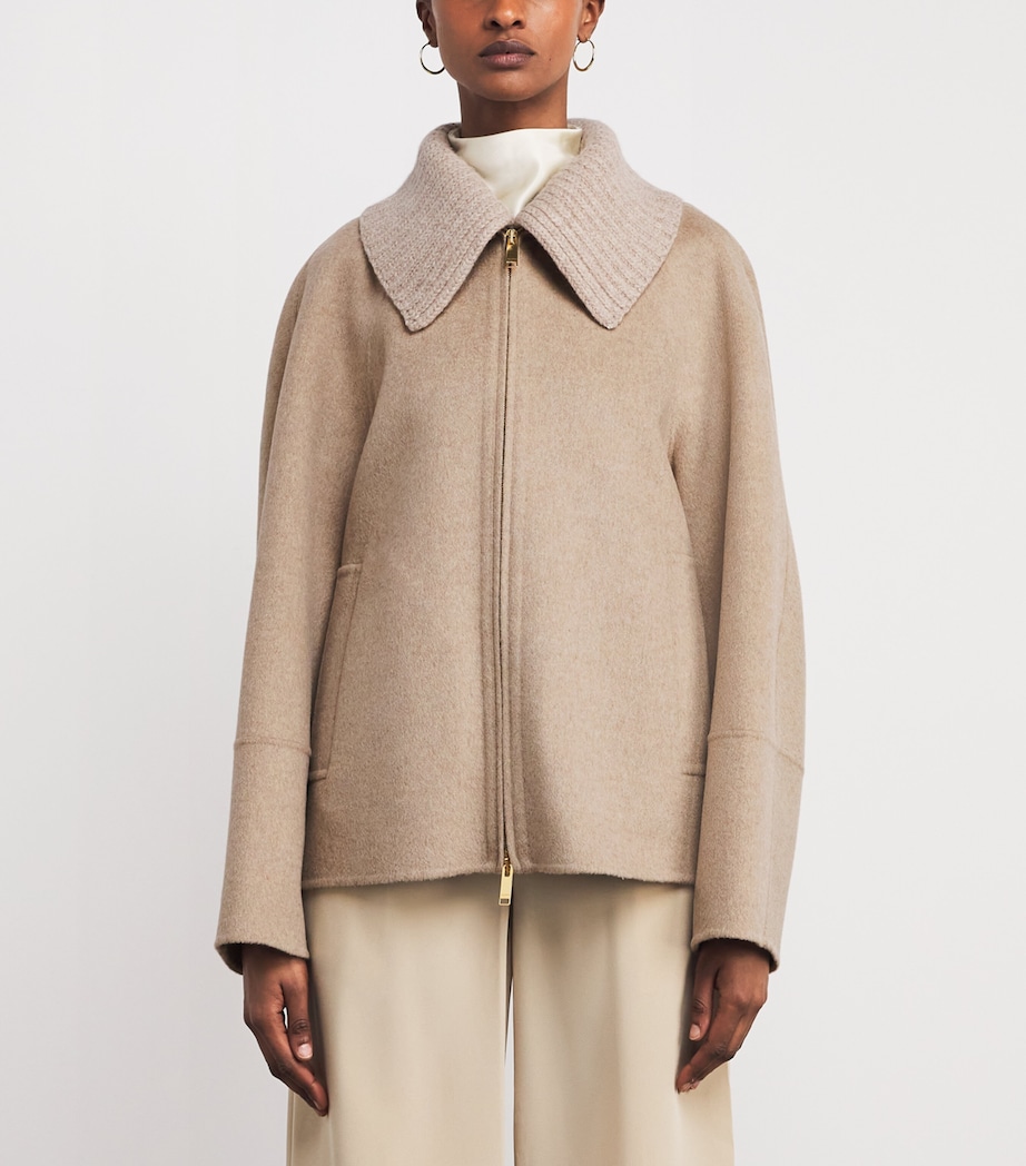 Joseph Womens Wool-Cashmere Cooksey Jacket Powder Melange Image 3