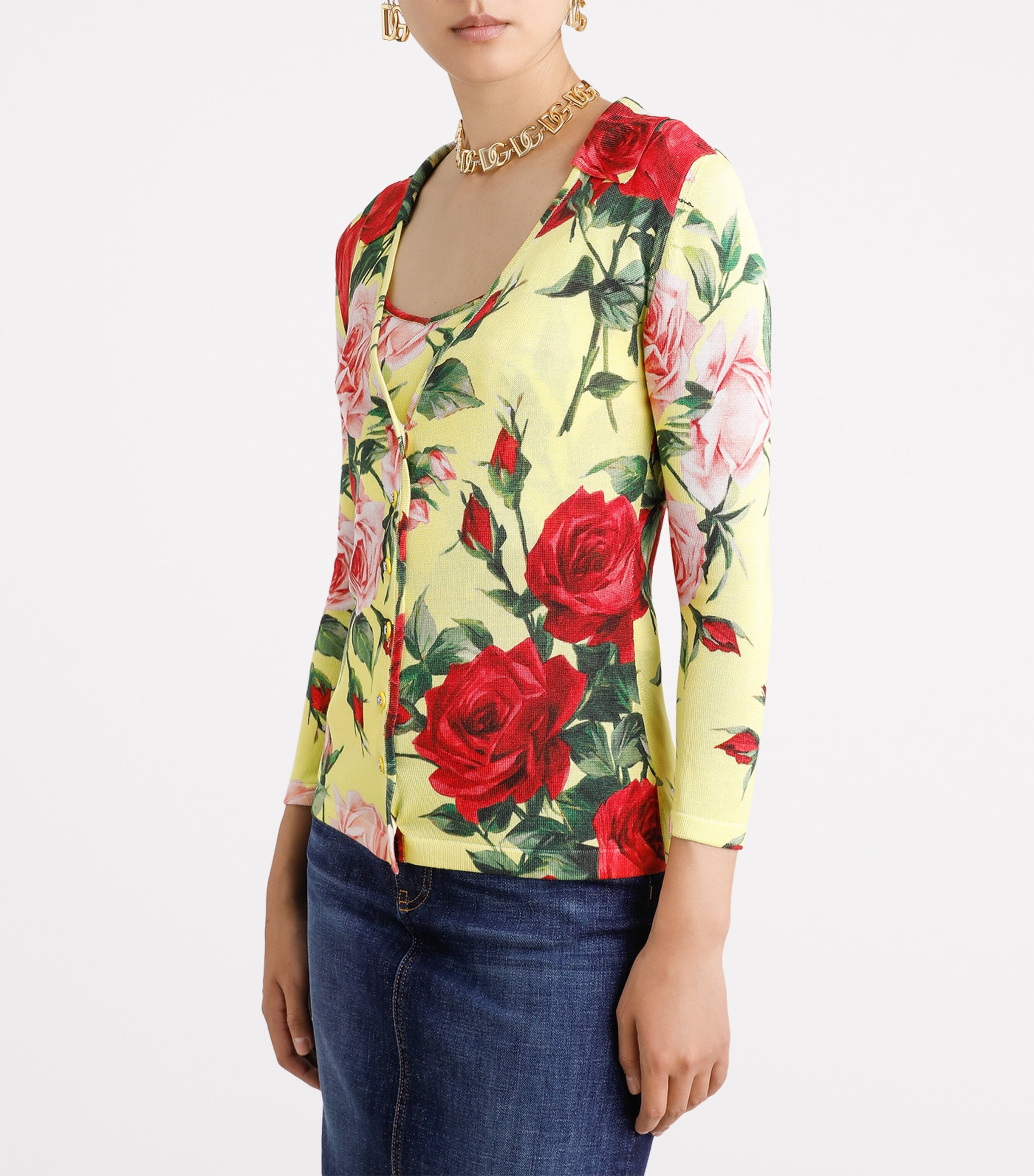 Silk Floral Cardigan HG5JD-BOUQUET Image 3