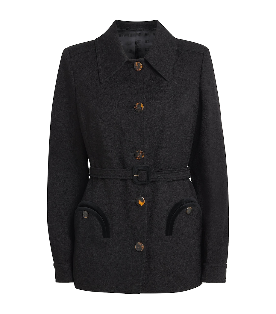 Belted Luna Paint Jacket N000 BLACK Image 1