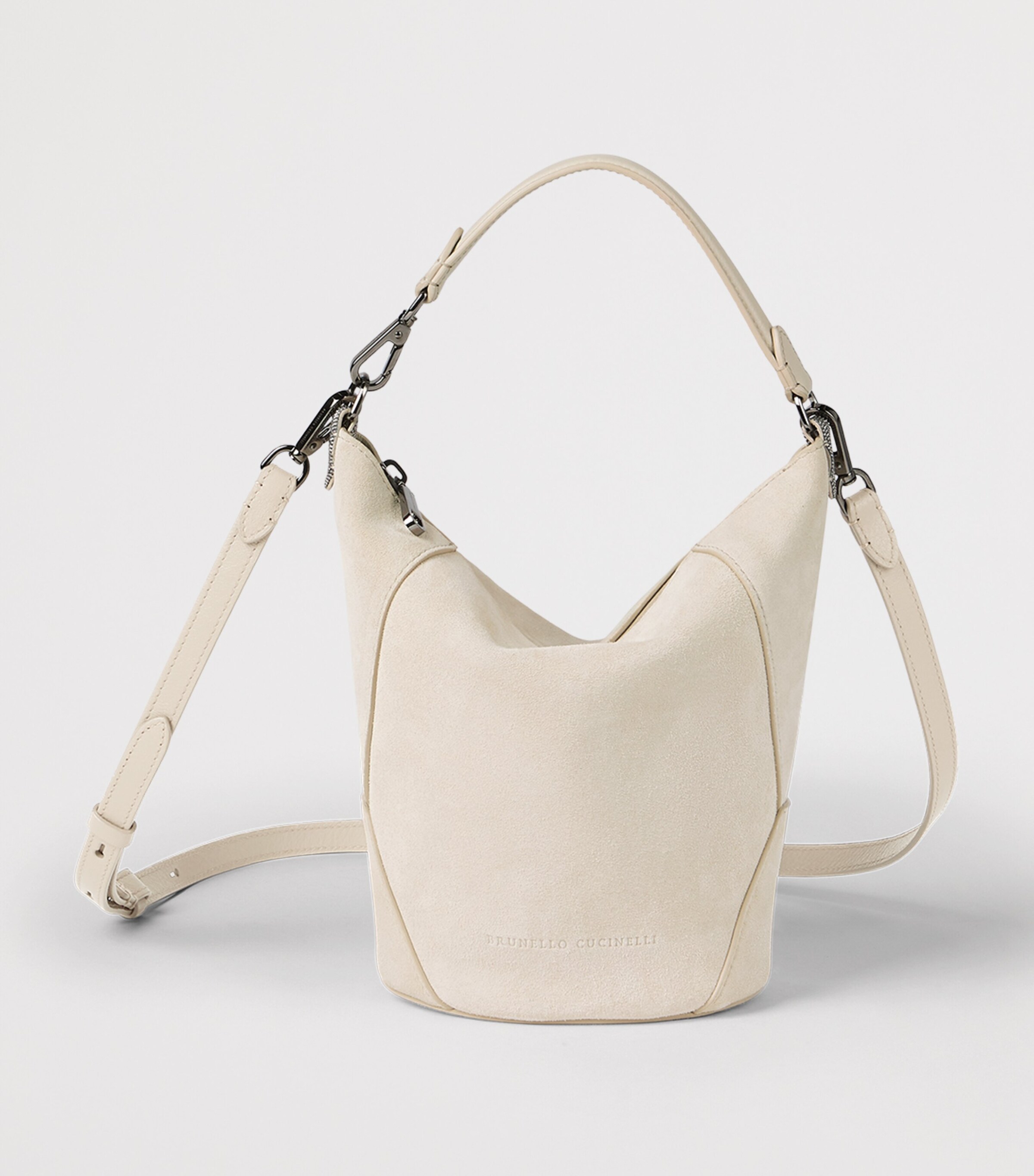 Brunello Cucinelli Suede BC Duo Cross-Body Bag Image 6