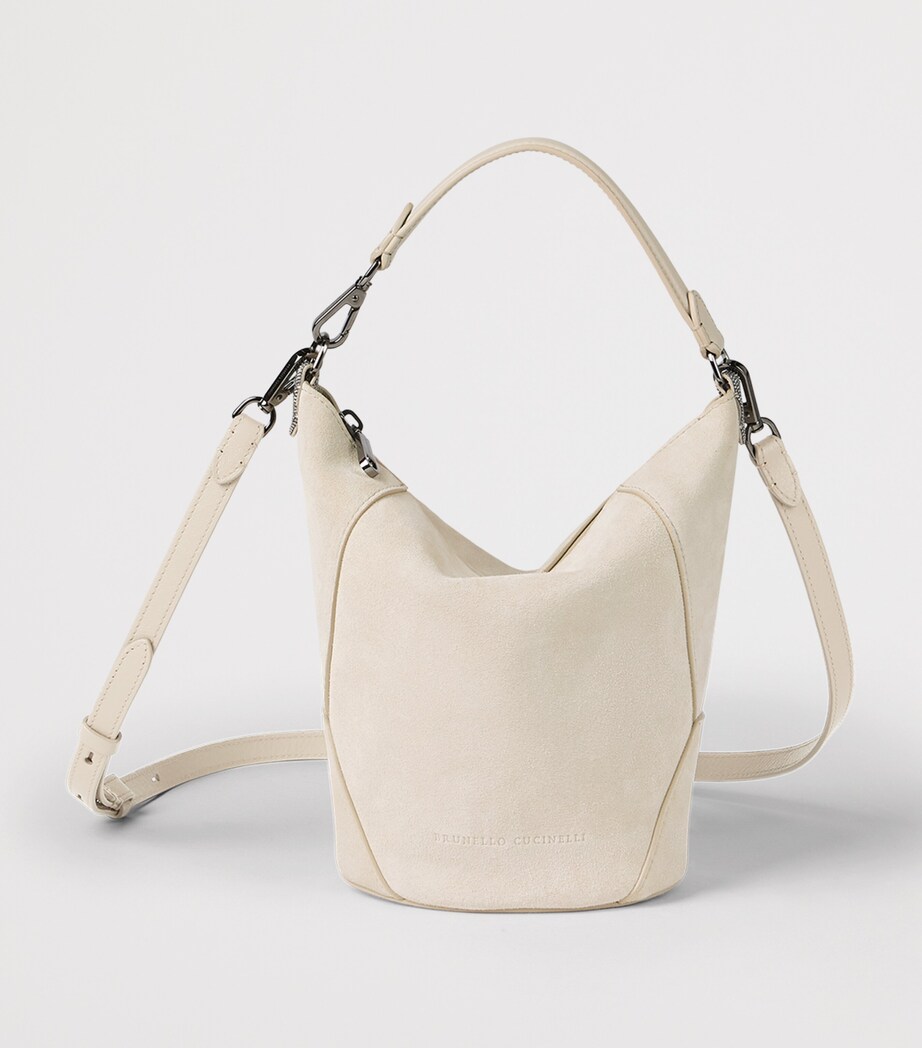 Brunello Cucinelli Suede BC Duo Cross-Body Bag Image 6