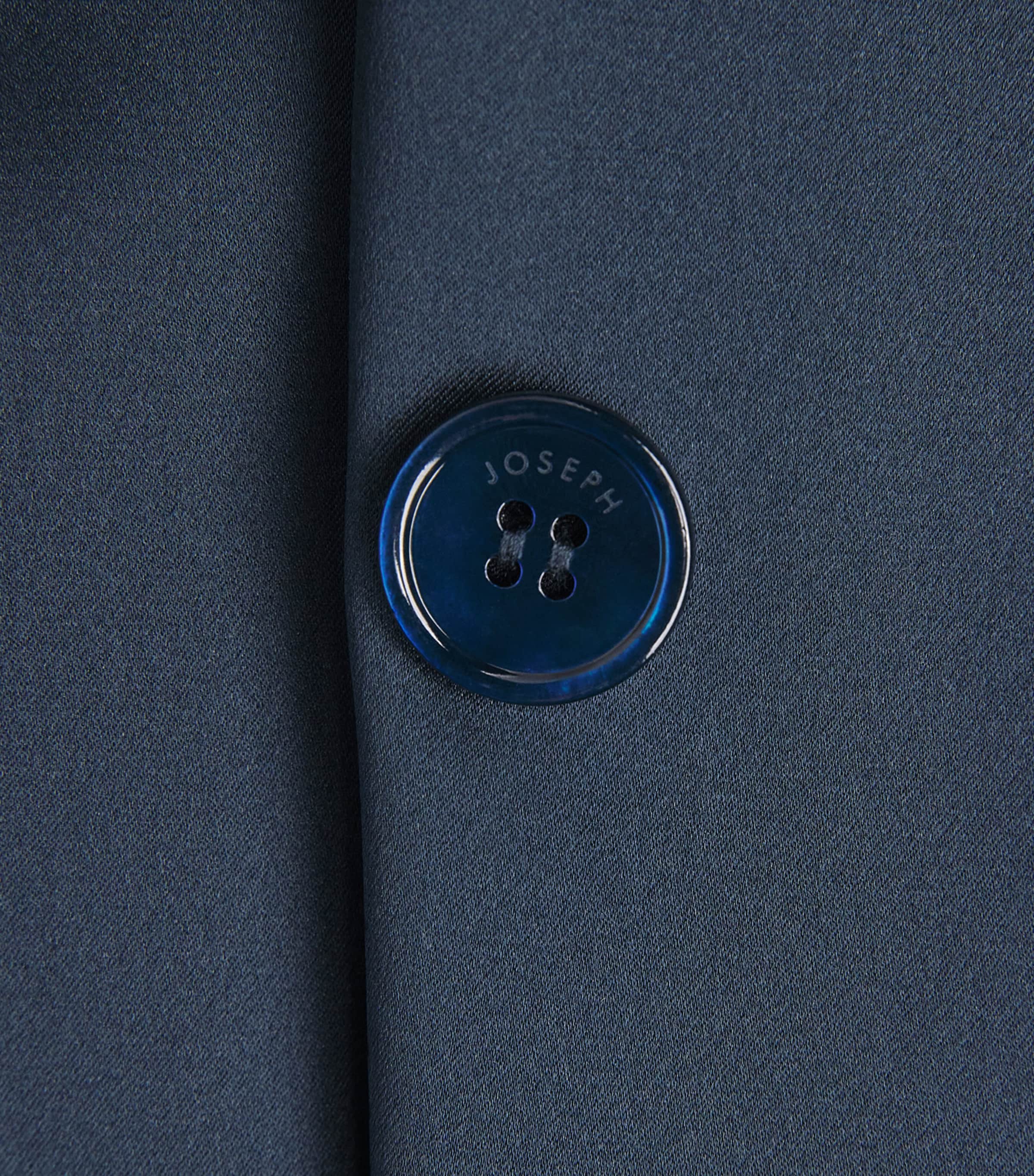 Silk Satin Archer Jacket INDIGO Image 5