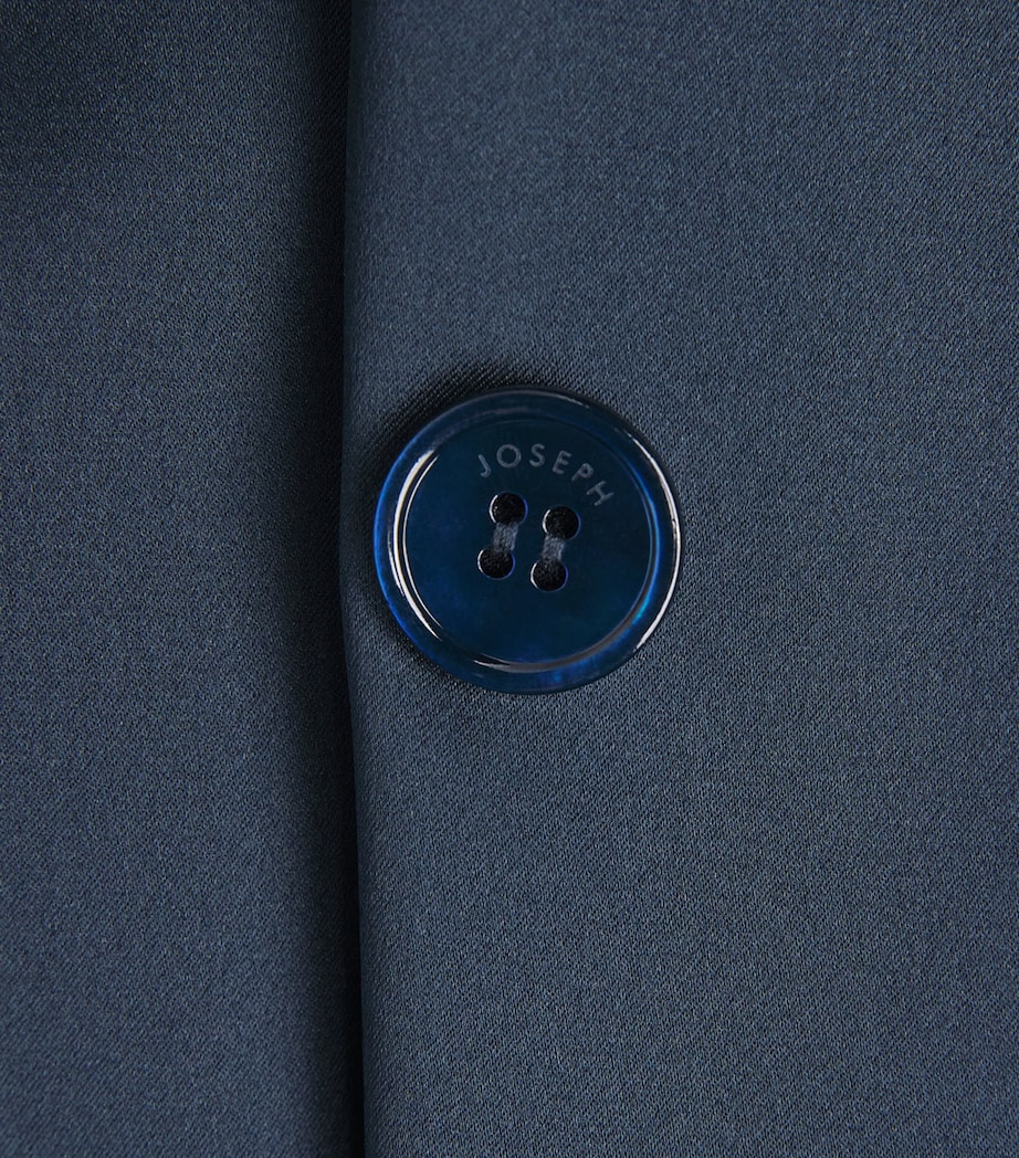 Silk Satin Archer Jacket INDIGO Image 5