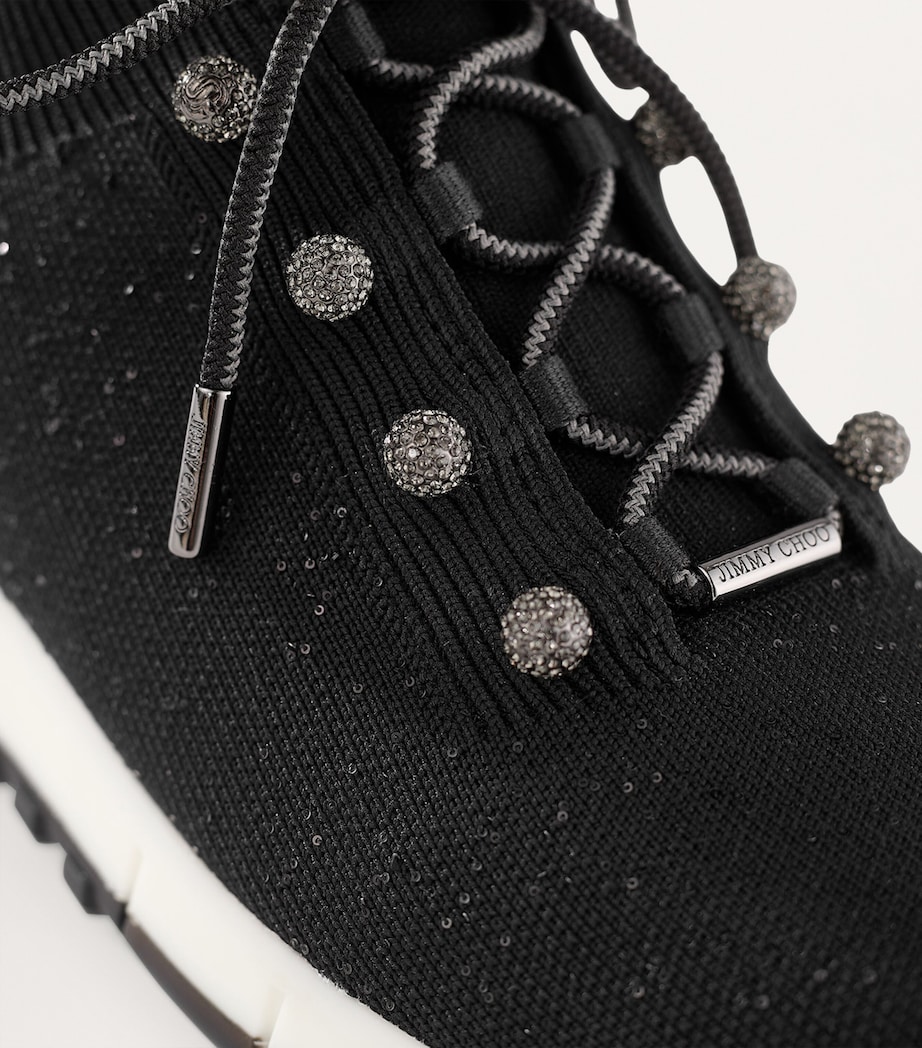 Veles Knitted Glitter Sneakers X BLACK Image 5
