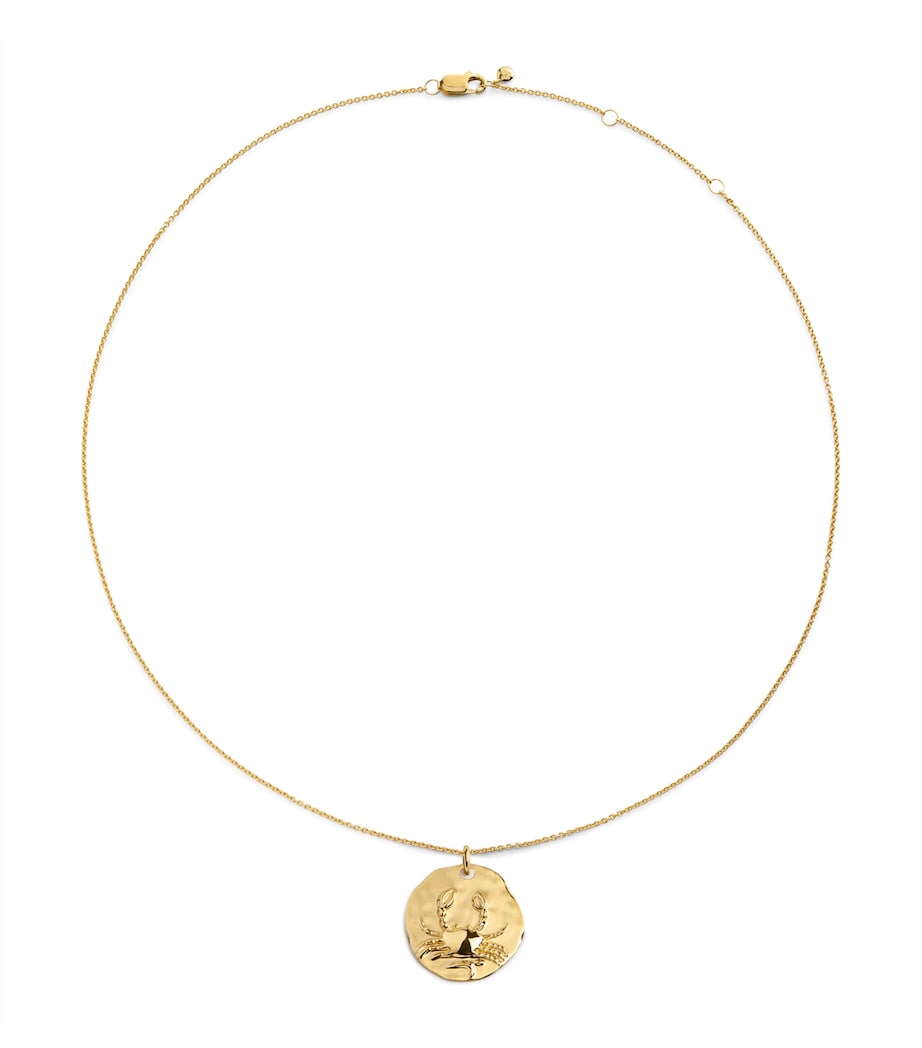 Monica Vinader Gold Vermeil Zodiac Cancer Necklace Gold Vermeil Image 1