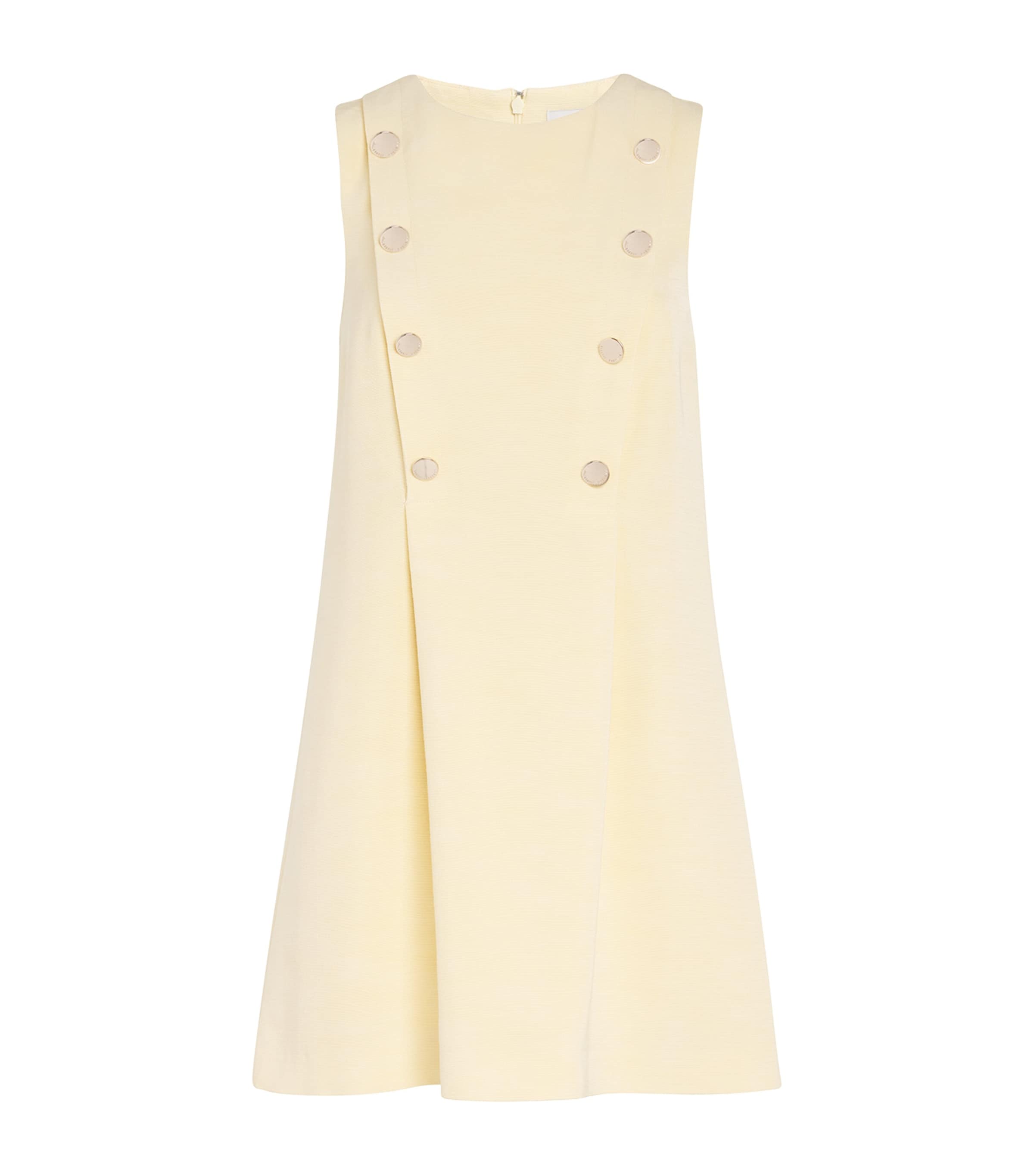 Claudie Pierlot Button-detail Mini Dress In Neutral