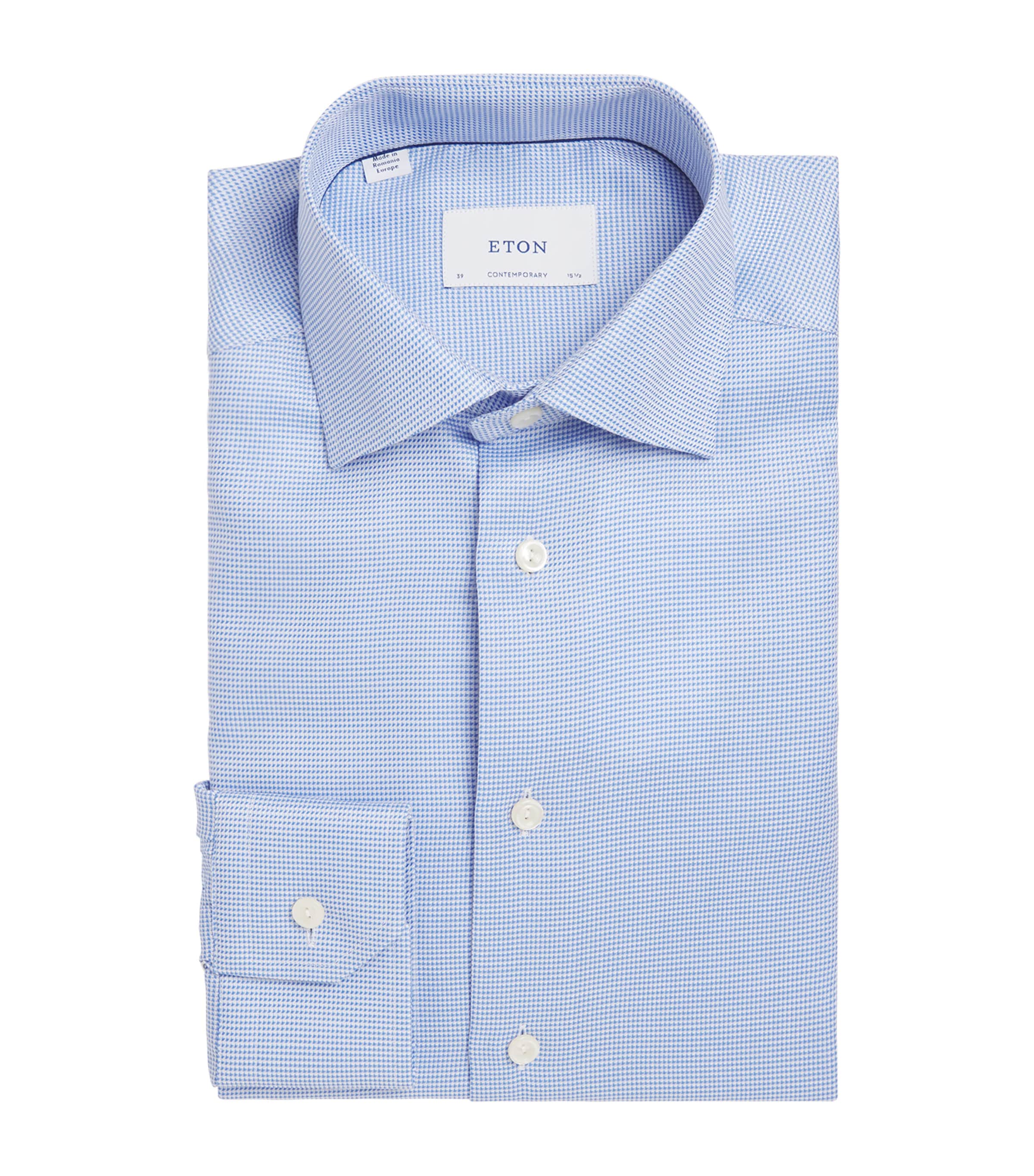 Cotton Twill Contemporary Fit Shirt 22 LIGHT BLUE Image 1