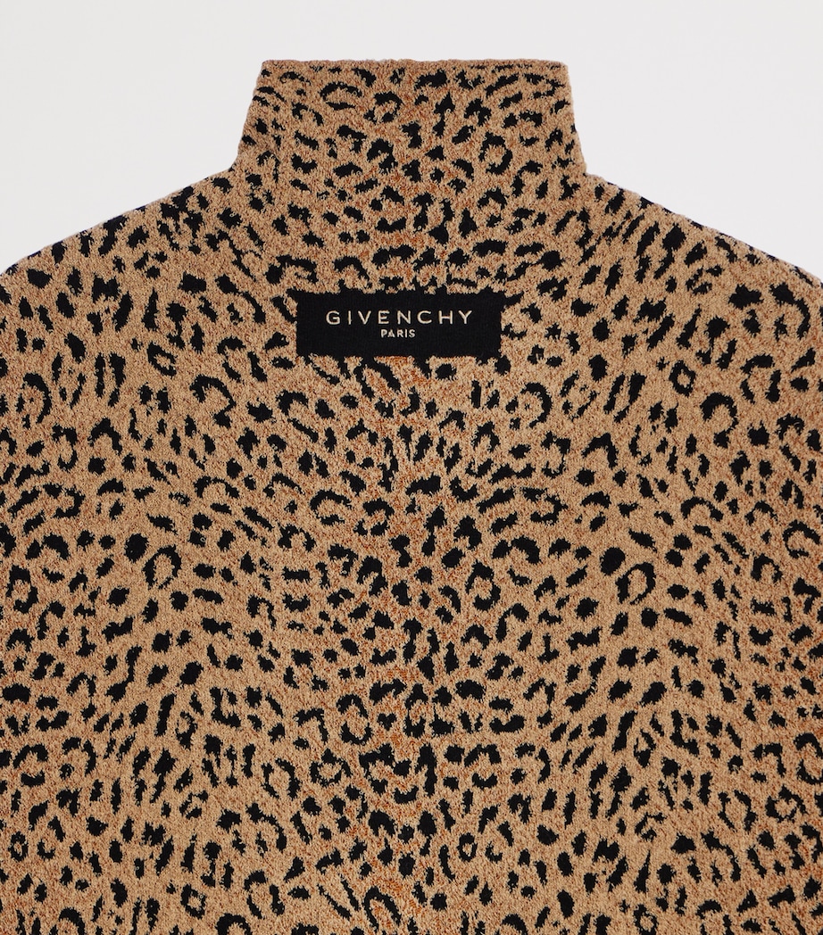 Givenchy Womens Leopard High-Neck Mini Dress Image 7