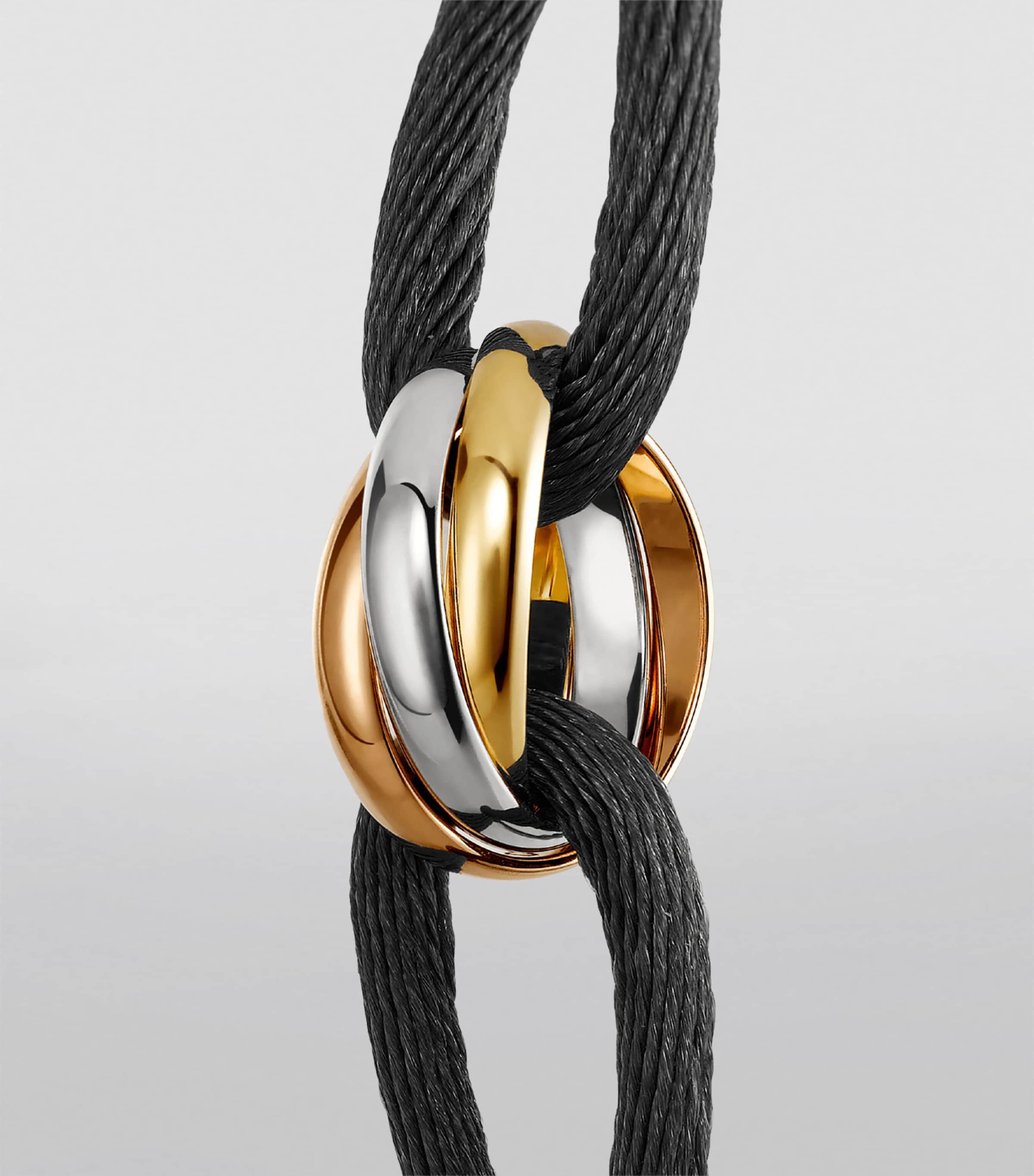 White, Yellow and Rose Gold Trinity Bracelet MULTI Image 4