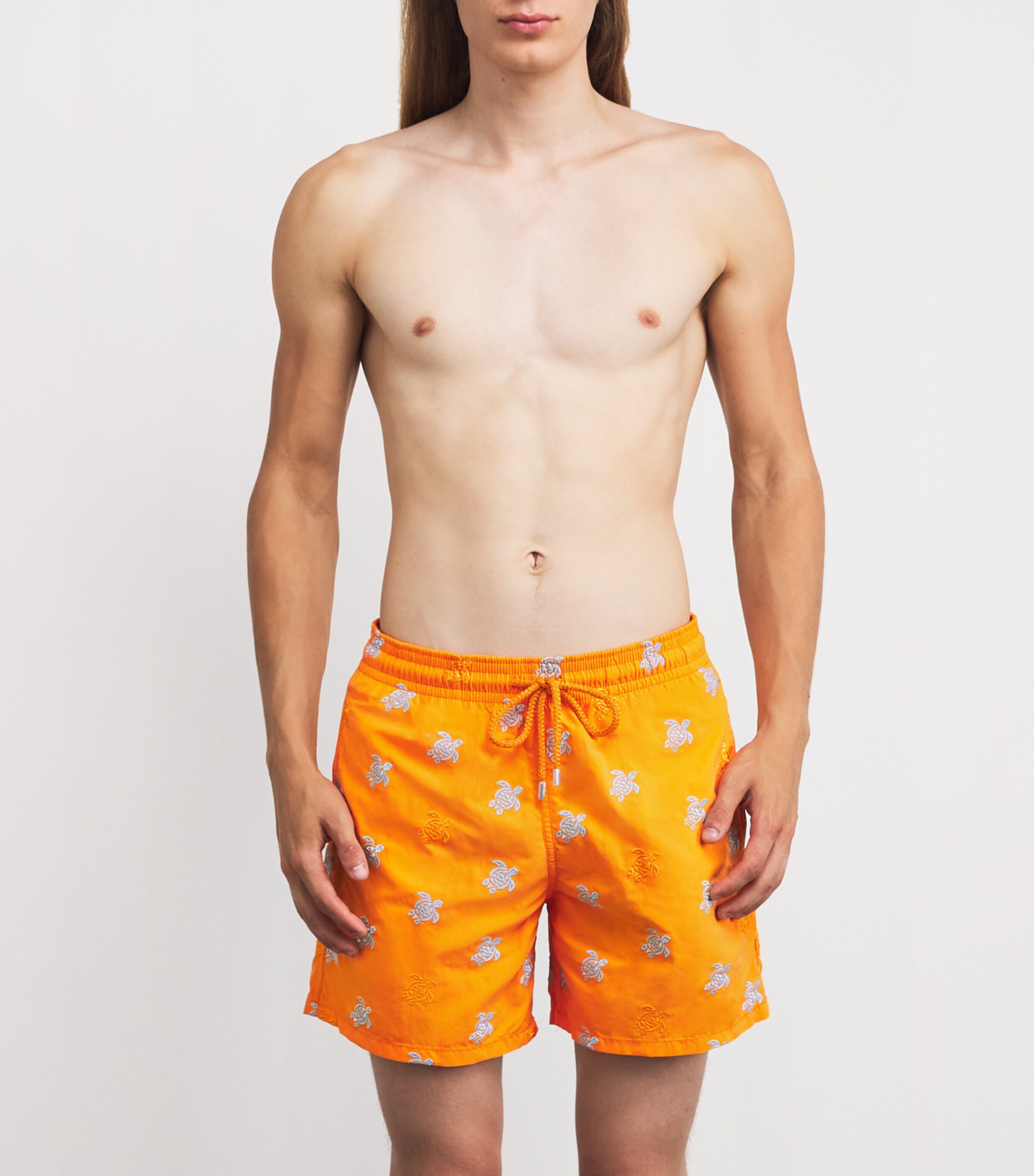Vilebrequin Mens Embroidered Turtle Mistral Swim Shorts Image 3