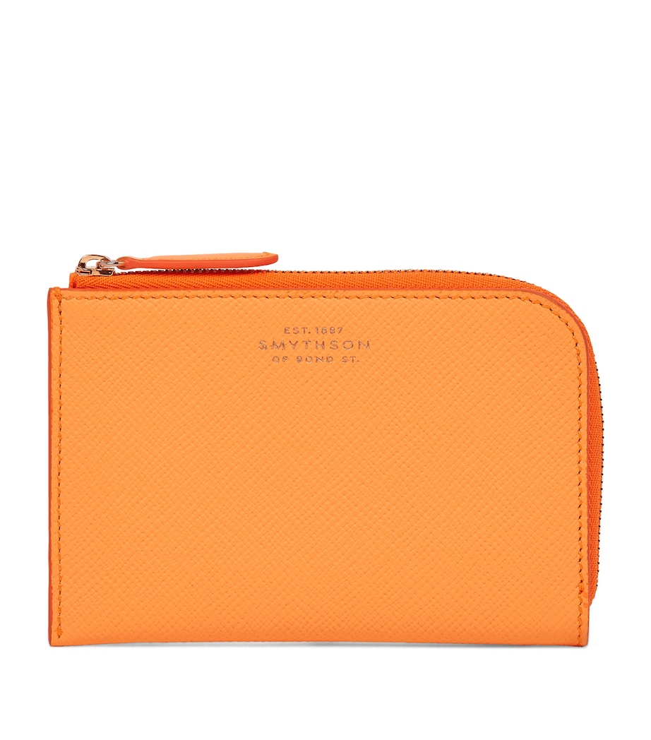 Small Panama Leather Flat Pouch L ORANGE Image 1