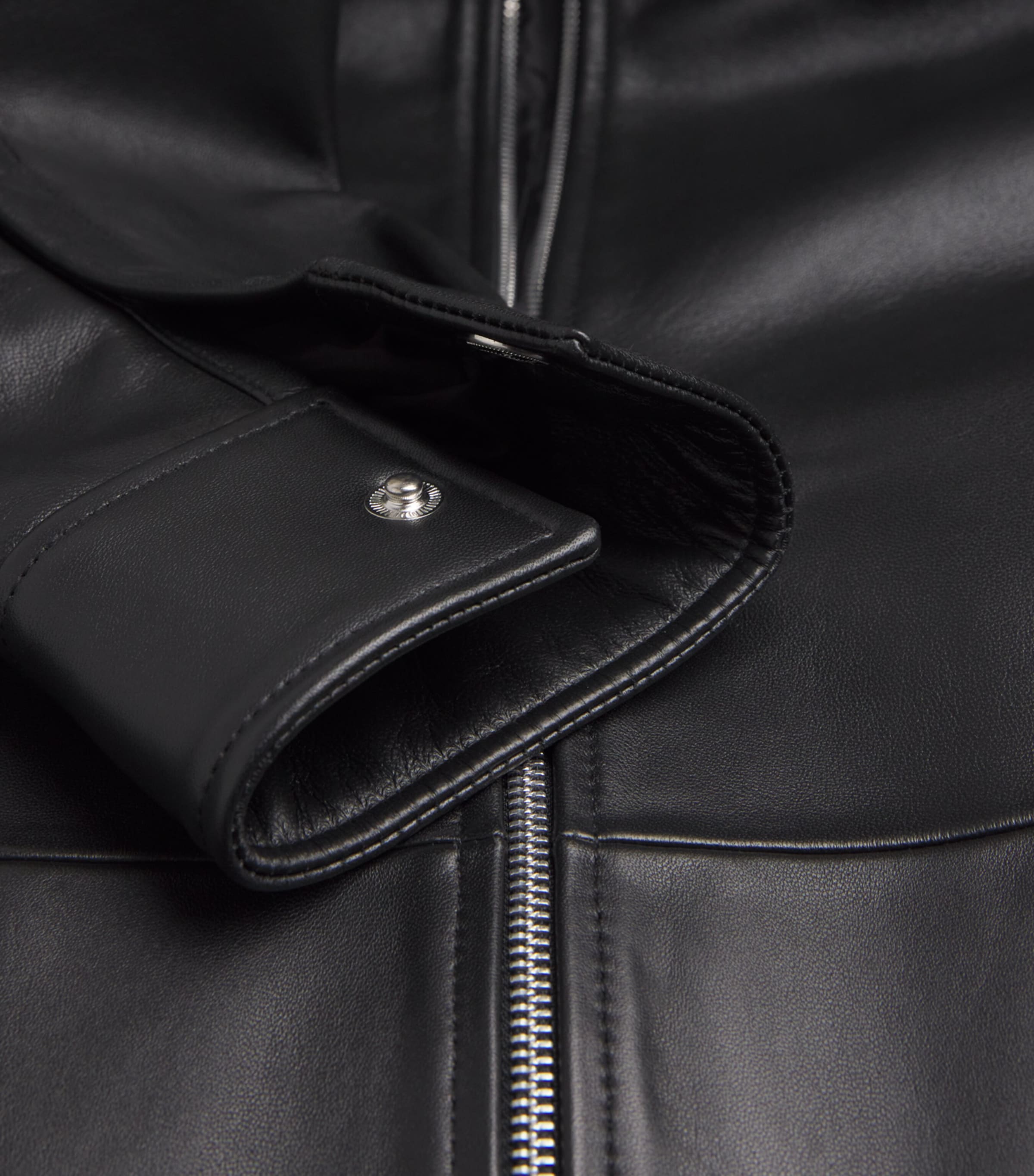 Lambskin Shirt Jacket BLACK Image 5