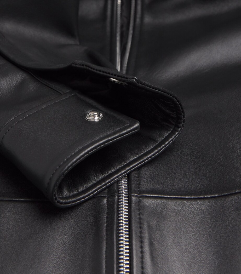 Lambskin Shirt Jacket BLACK Image 5