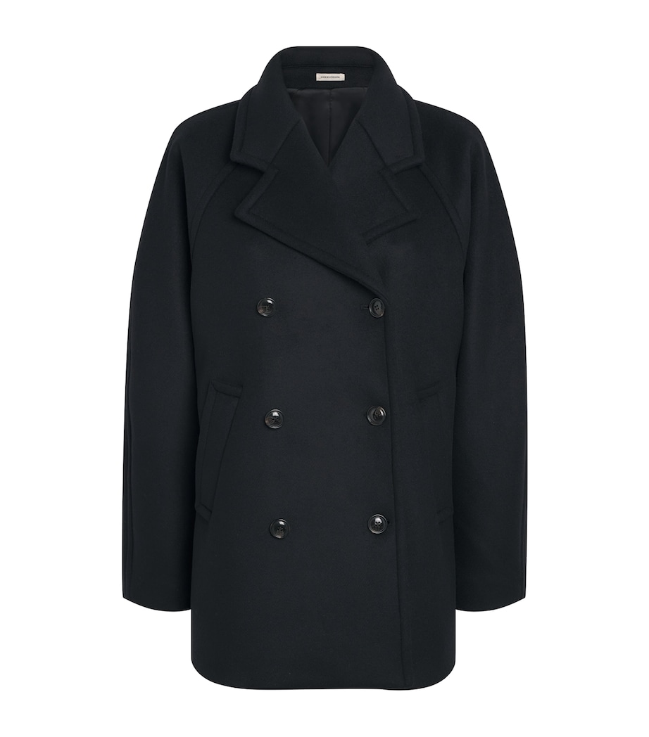 Wool Celo Pea Coat 0999 BLACK Image 1