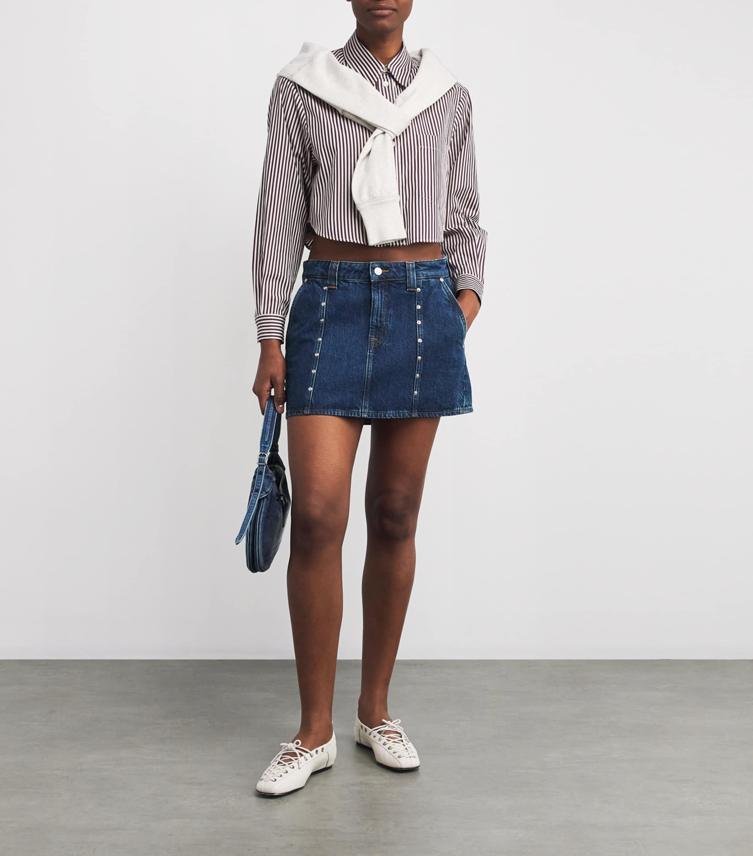 7 For All Mankind Denim Milly Mini Skirt