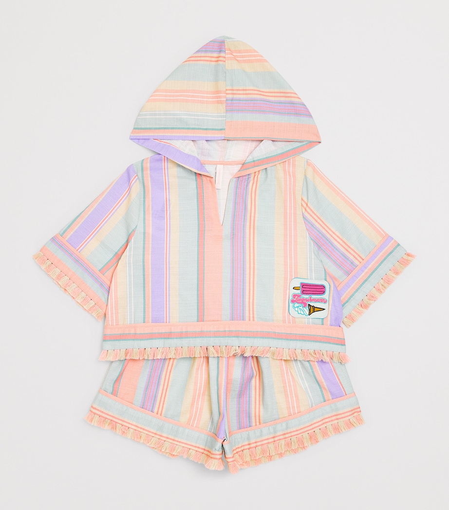 Cotton Fringed Cascadian Shorts (2-12 Years) MULTI STRIPE Image 3