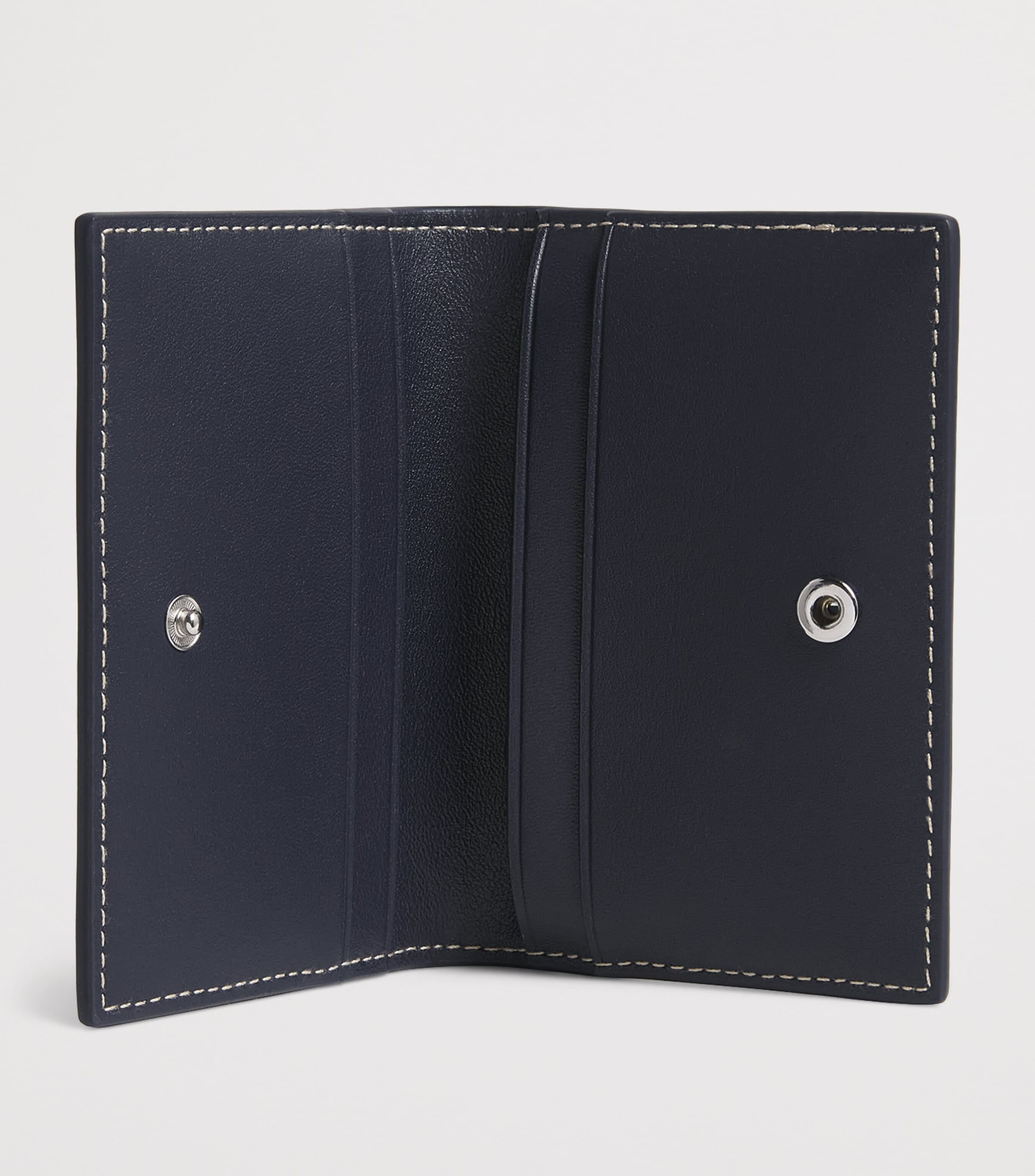 Polo Ralph Lauren Leather Polo Bear Folded Card Holder Newport Navy Image 3