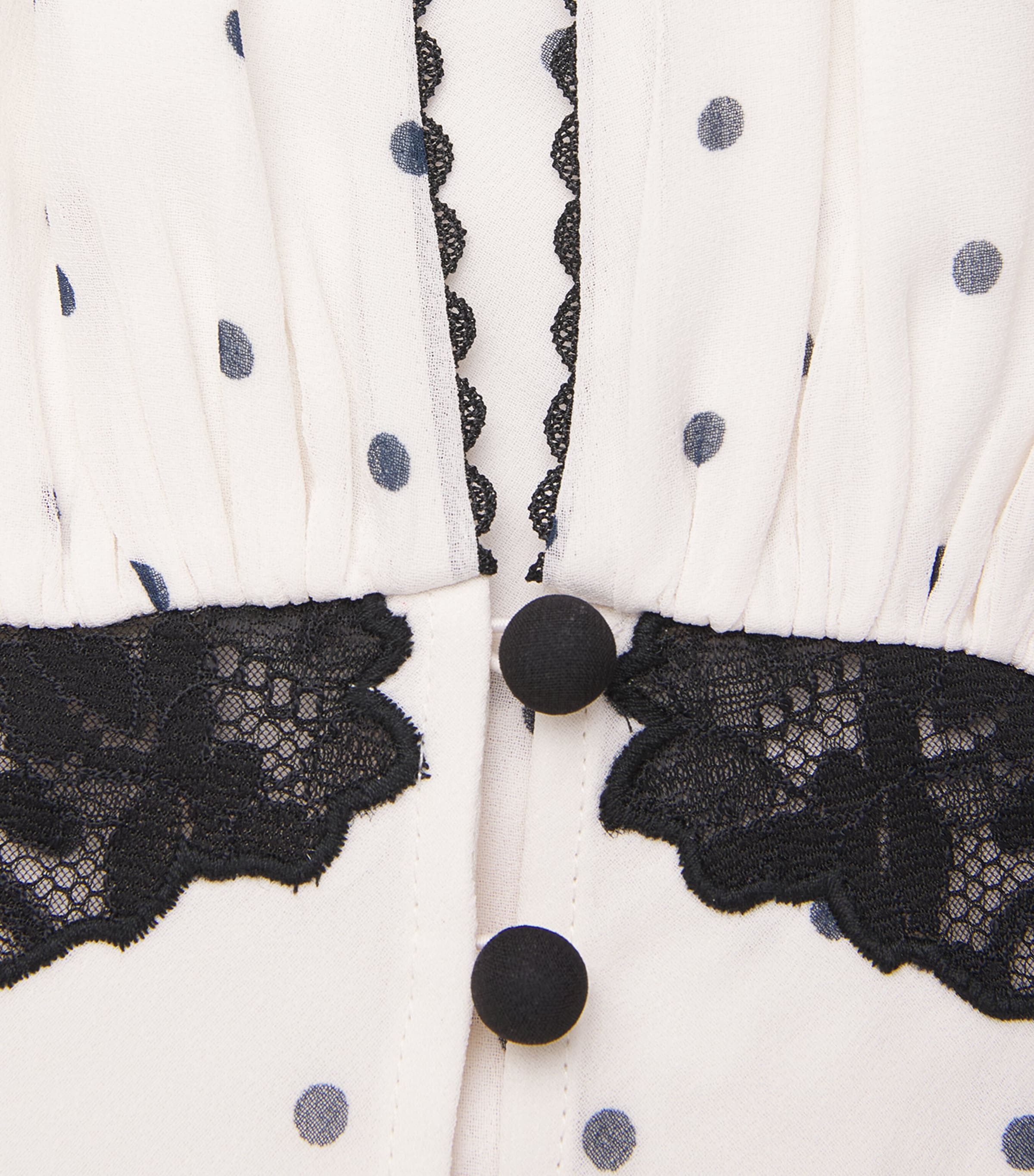 Self-Portrait Womens Polka-Dot Halterneck Midi Dress White Image 6